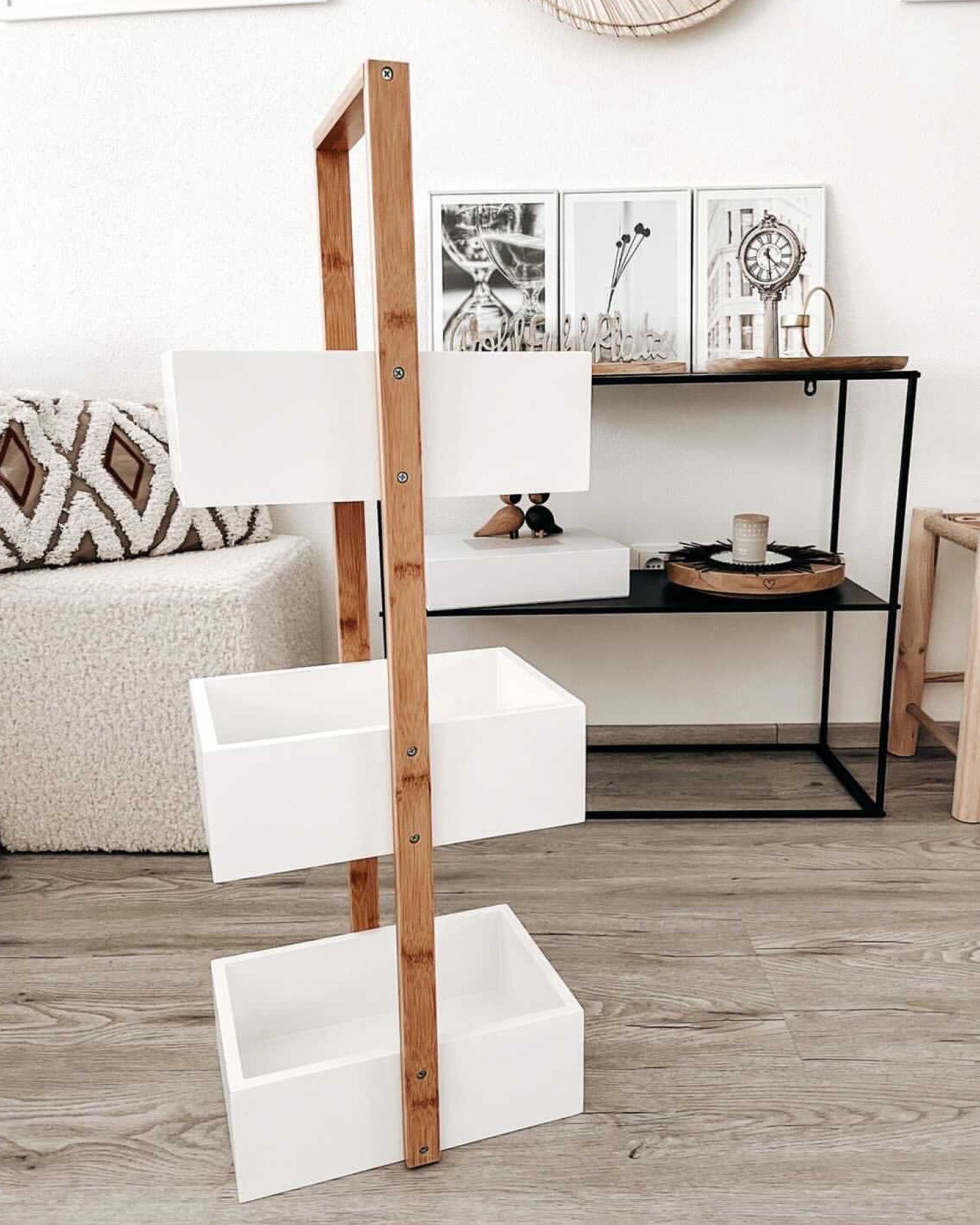 shelfmade Badregal Schmales Badregal Standregal Küchenregal mit 3 Ablagefäc günstig online kaufen