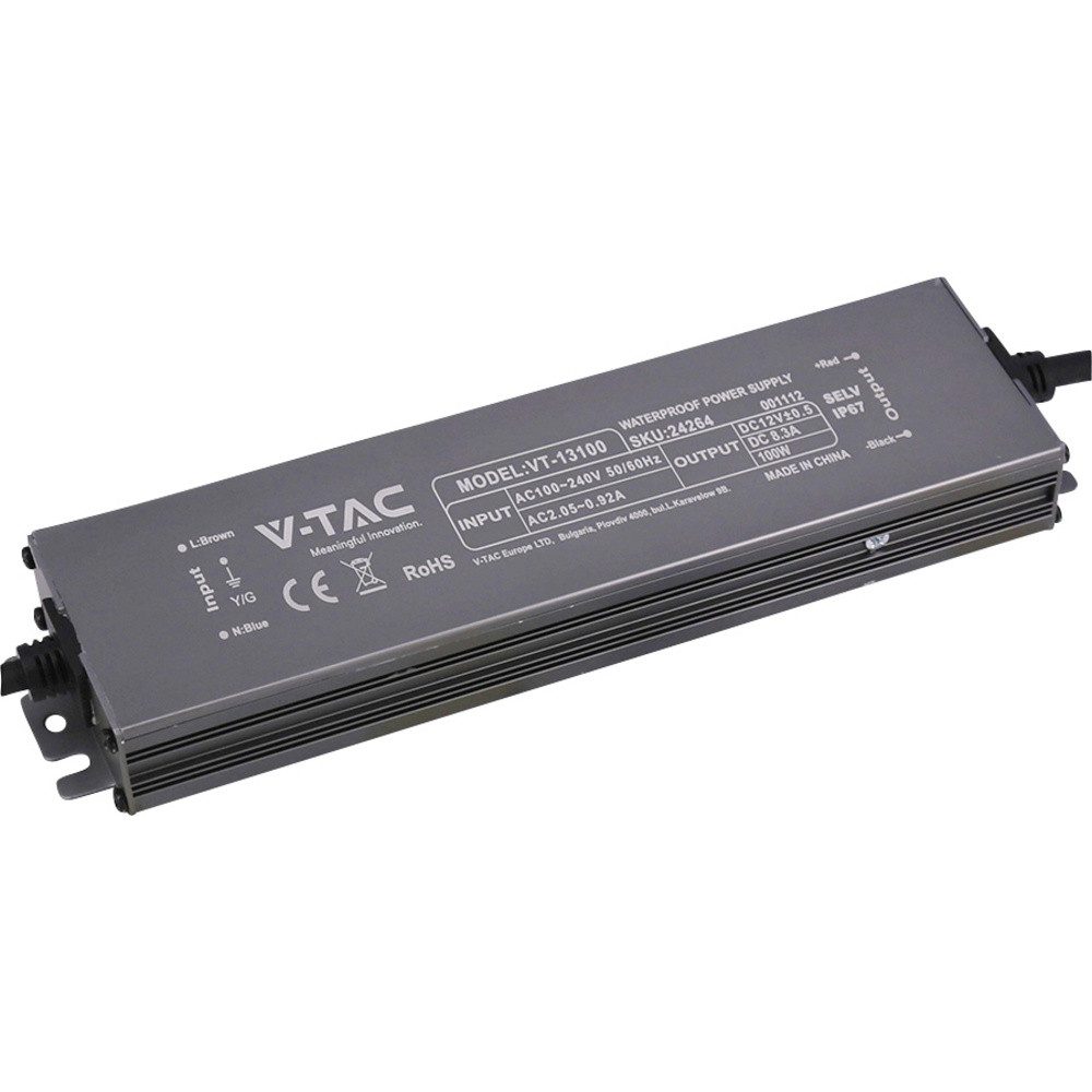 V-TAC V-TAC VT-13100 LED-Trafo Konstantspannung 100 W 8.3 A 12 V/DC nicht d LED Trafo