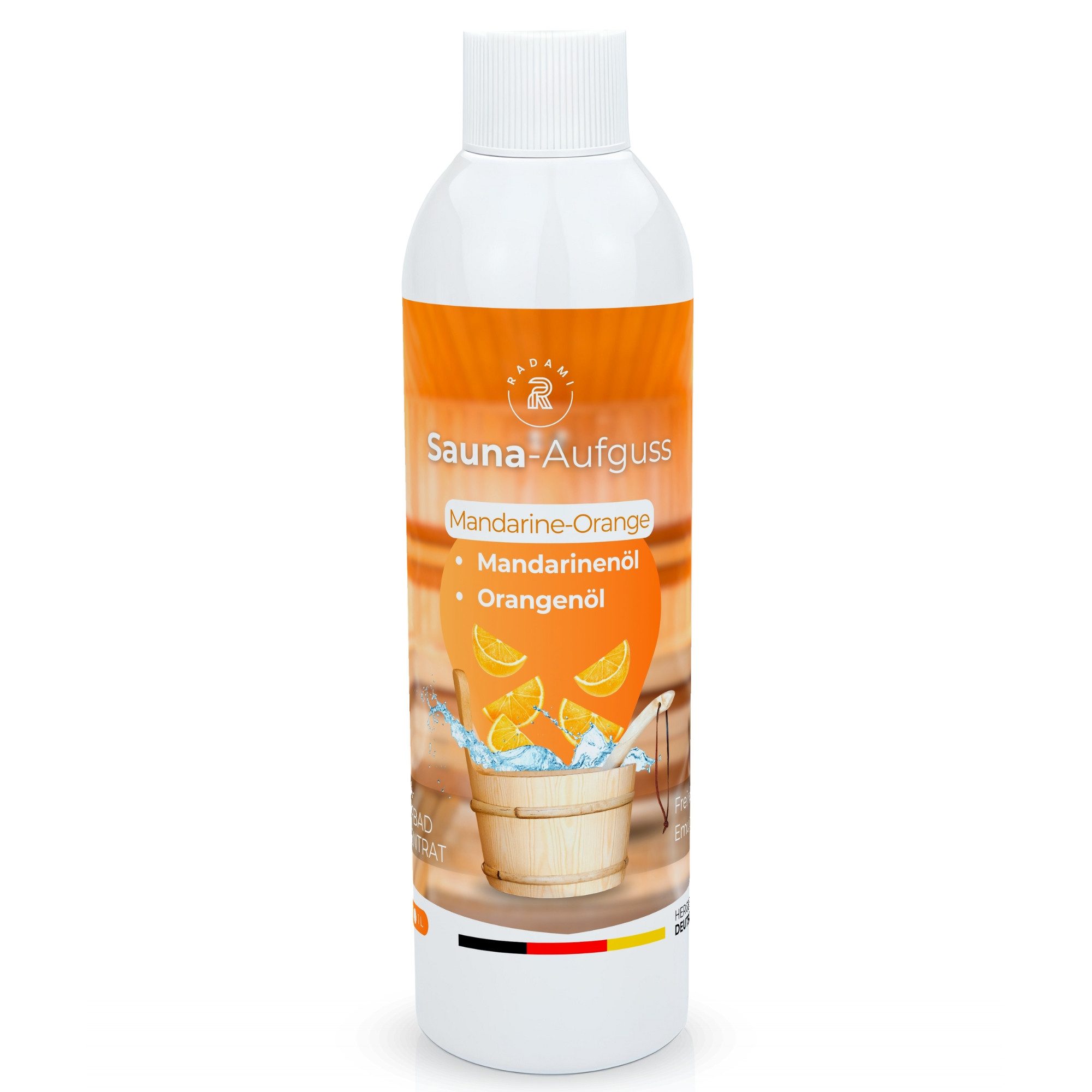 Radami Aufgusskonzentrat Saunaaufguss Sauna Konzentrat Mandarine Orange 250ml