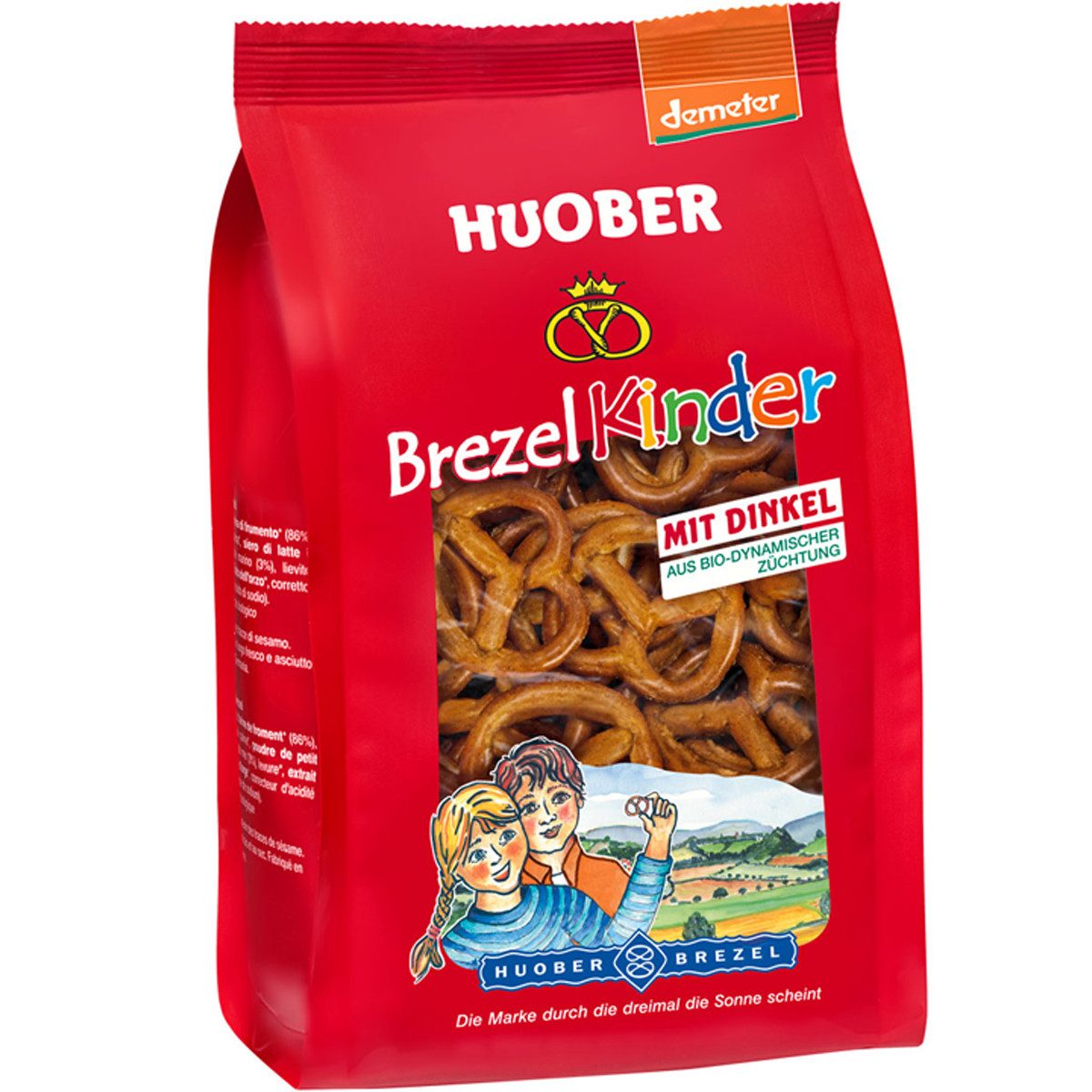 Huober Knabberei, Huober Bio Brezel Kinder aus Dinkel knuspriges Laugengebäck 125g