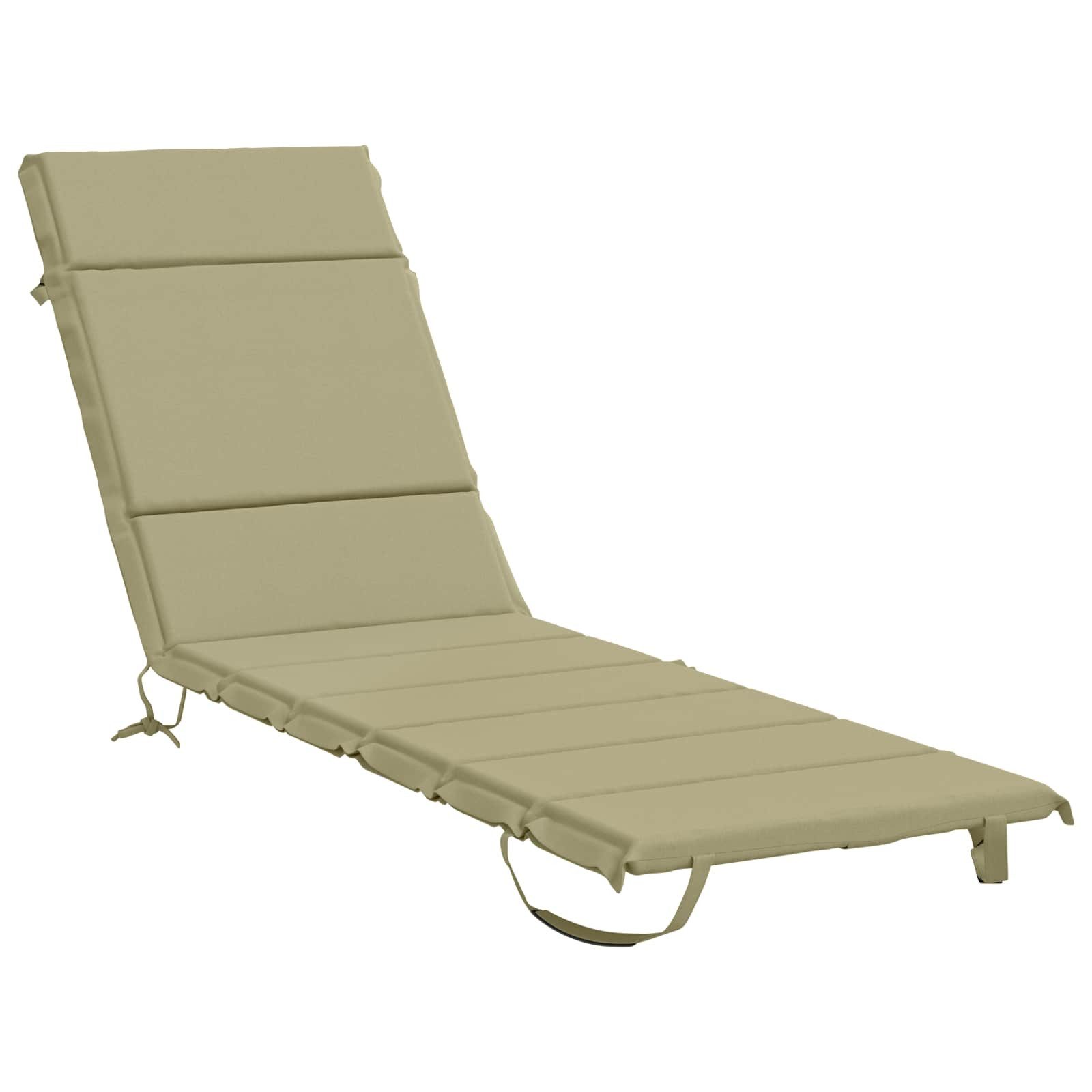 vidaXL Sitzauflage Sonnenliege Kissen GEMERT 100 % Polyester Hellgrün, (1 St)