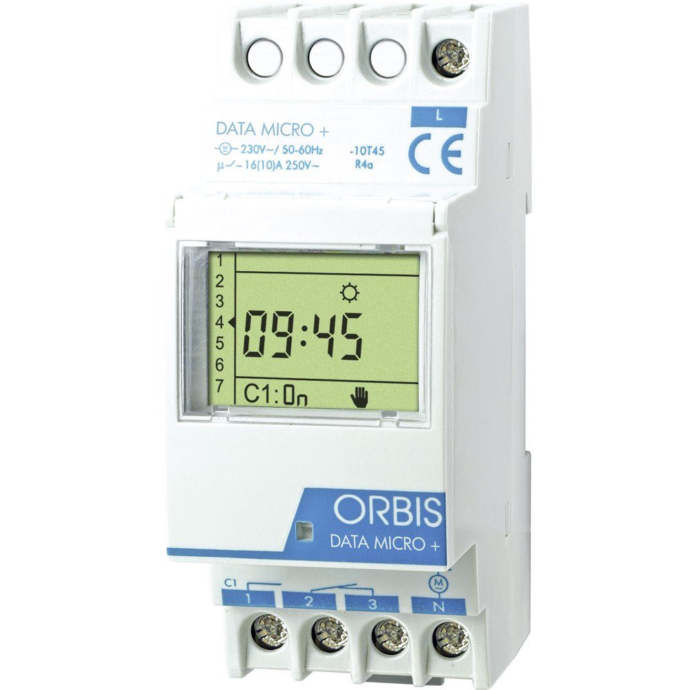 ORBIS Zeitschalttechnik Zeitschaltuhr ORBIS Zeitschalttechnik DATA MICRO + 230V Hutschienen-Zeitschaltuhr d, DATA MICRO + 230V
