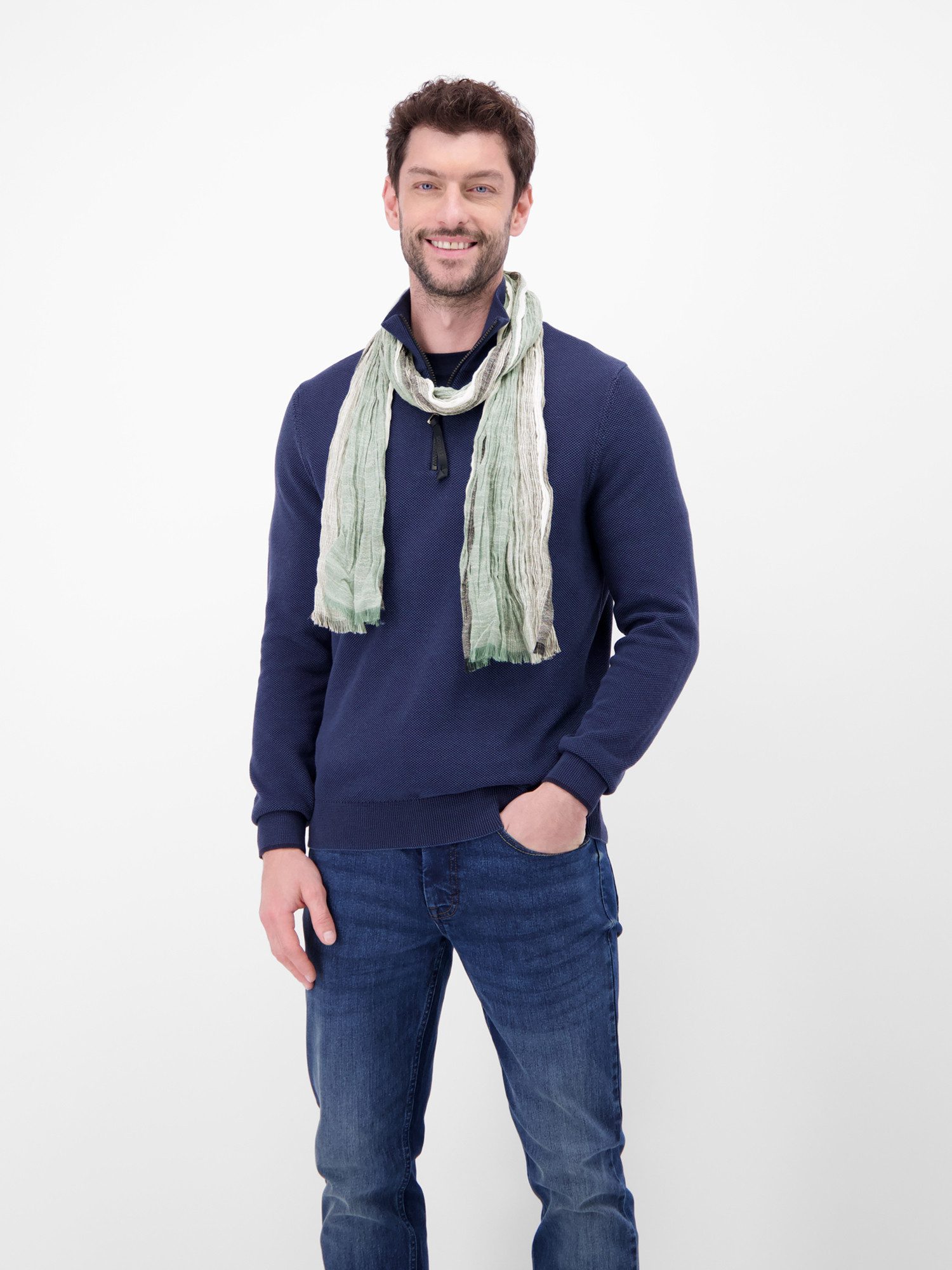 LERROS Schal Webschal mit gestreiftem Farbverlauf