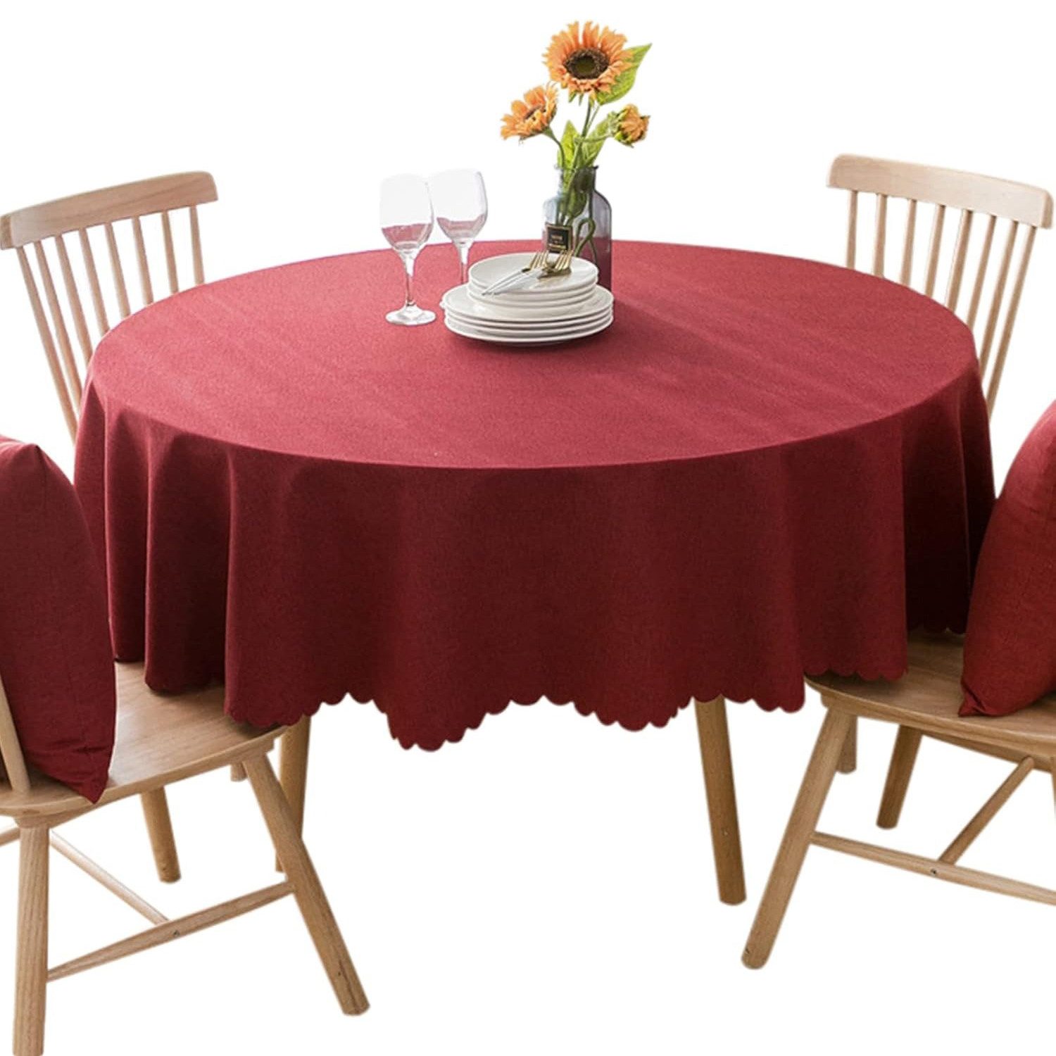 Refttenw Tischdecke Runde Tischdecke Weihnachten,indoor Tischdecken,wasser- günstig online kaufen