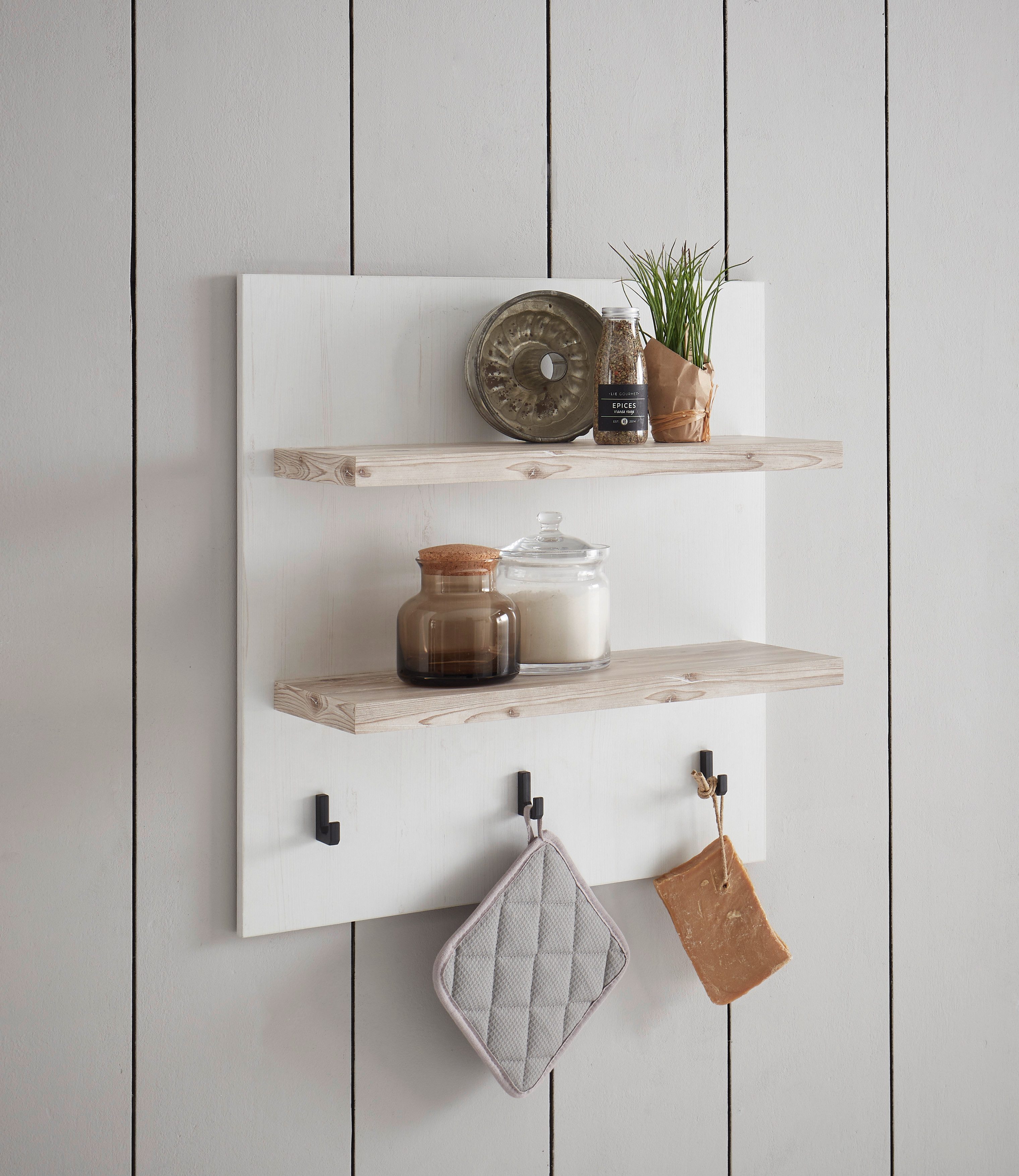 Home affaire Küchenregal Florenz, Wandboard in Pinie Weiß, Hängeregal, Wand günstig online kaufen