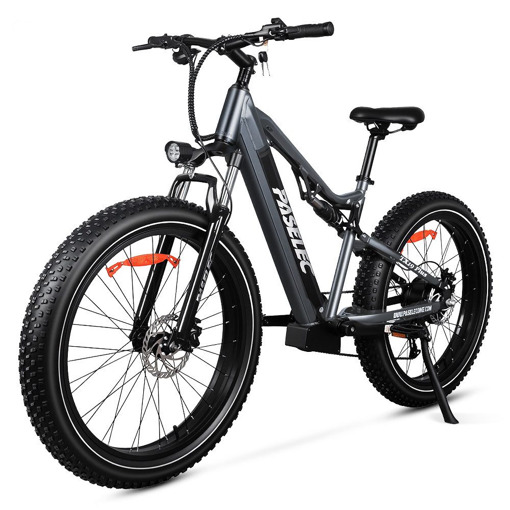 Vankel E-Bike Mountainbike TX19 PlusE-Fahrrad Damen u. Herren 921WH Pedelec, 48V 19,2AH 100 km, Kettenschaltung, Heckmotor, 921,6 Wh, (Beleuchtungsset mit Batterieladegerät, Batterieschlüssel, Werkzeug), 26" Fatbike 9-Gang & 48V Akku für Offroad Shimano Bremsen E-bikes