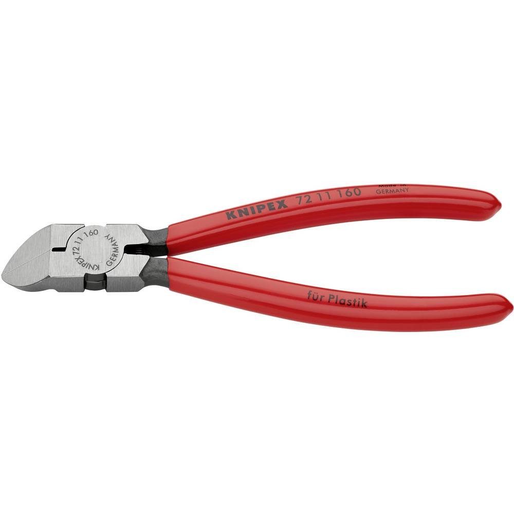 Knipex Seitenschneider Kunststoffschneider 45º abgewinkelt - 72 11 72 11 160, ohne Facette