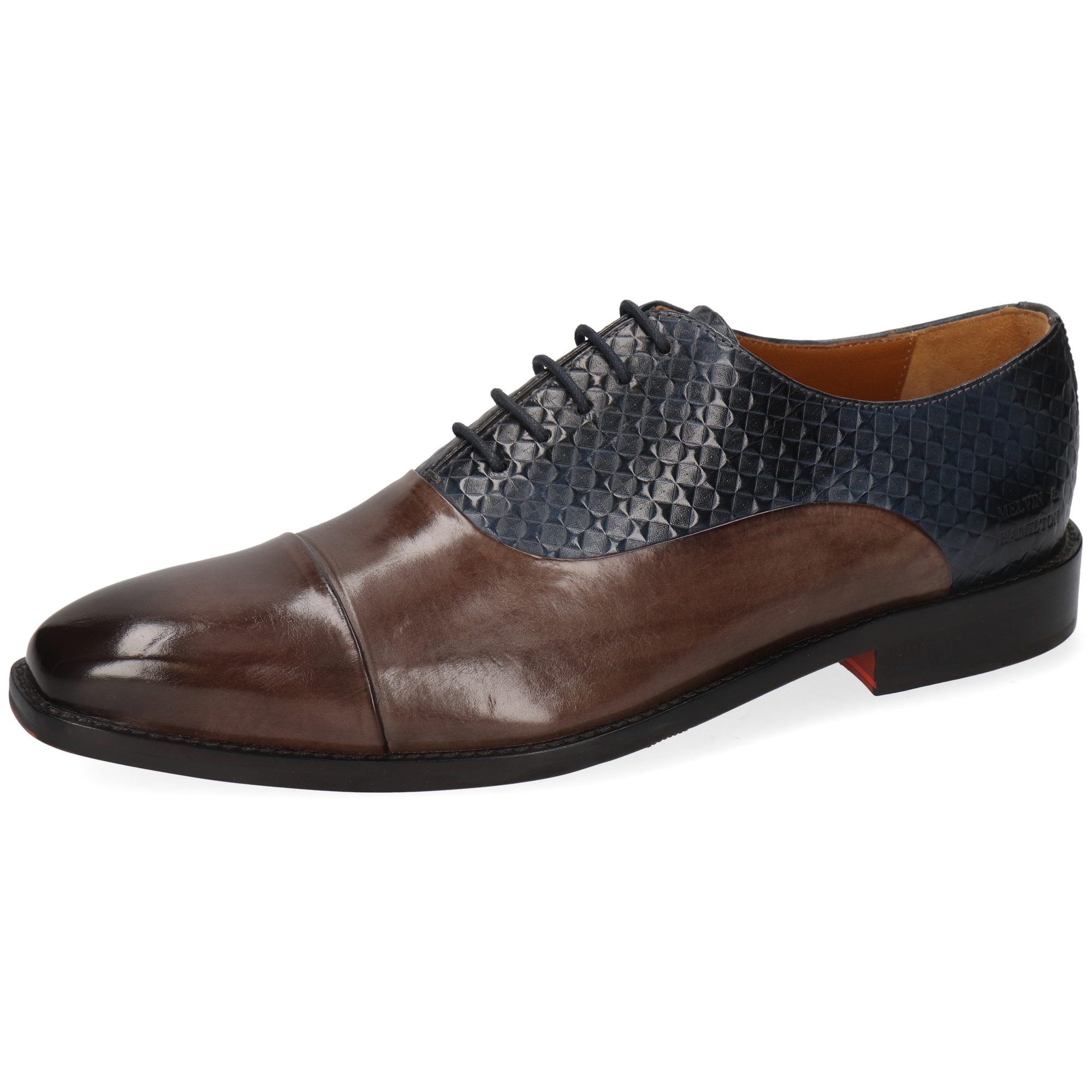 Melvin & Hamilton Lawrence 3 Leder-Oxford Schuhe für Herren Schnürschuh Flache Absätze, Echtes Leder, Vegetabile Gerbung