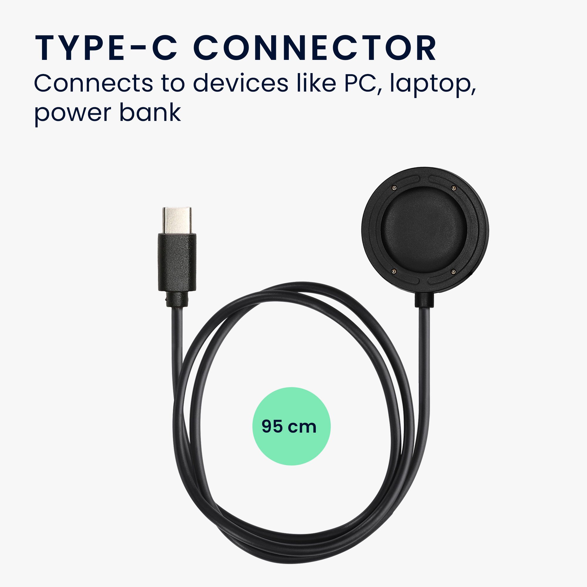 kwmobile Smartwatch USB-C Kabel für Suunto Run GPS Smartwatch-Ladekabel, (7.00 cm), USB-C Ladekabel für Smartwatch Aufladekabel Fitnesstracker Ersatzkabel