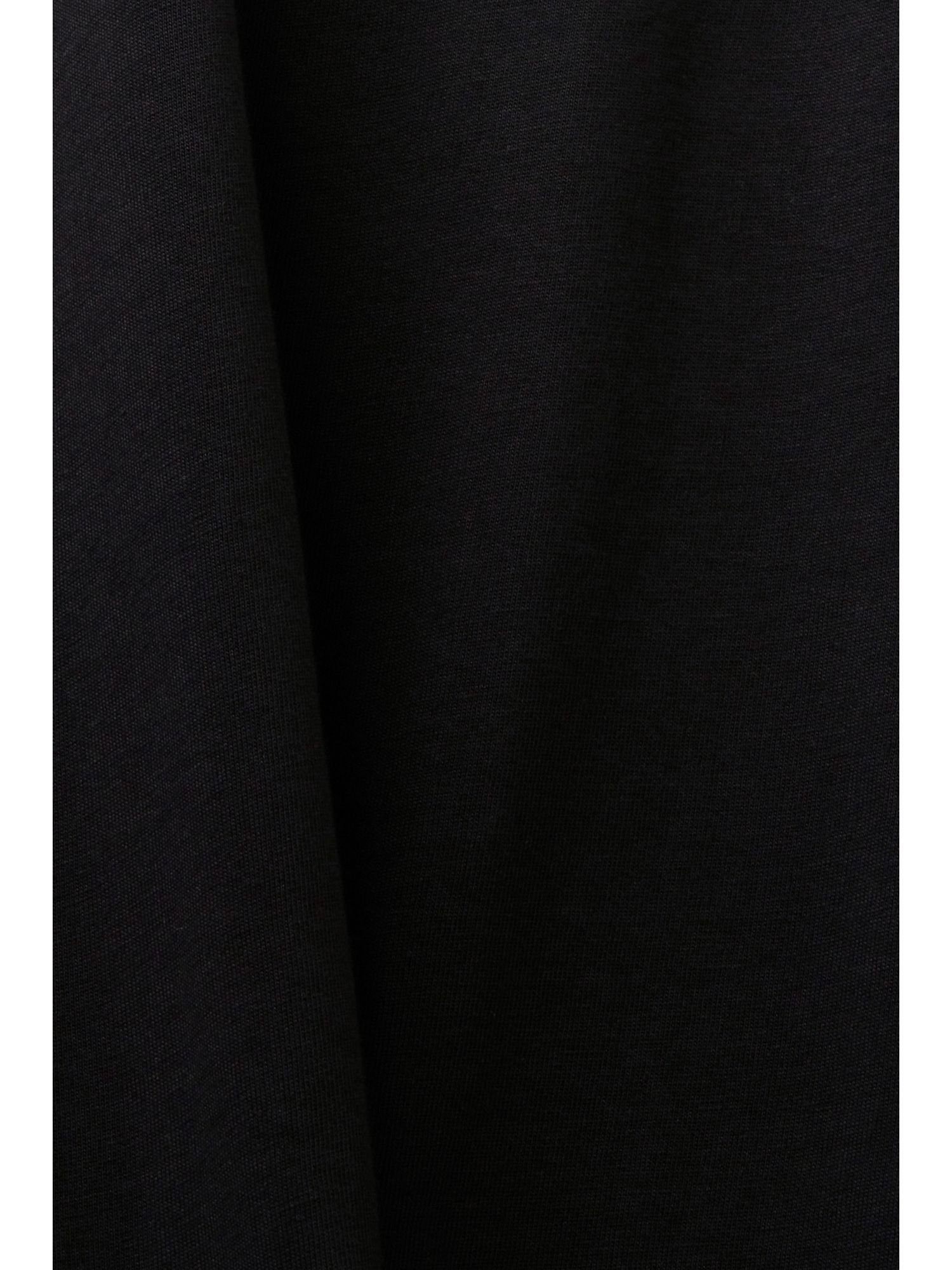 mit (1-tlg) Bio-Baumwolle BLACK Logo-Applikation, T-Shirt Esprit T-Shirt
