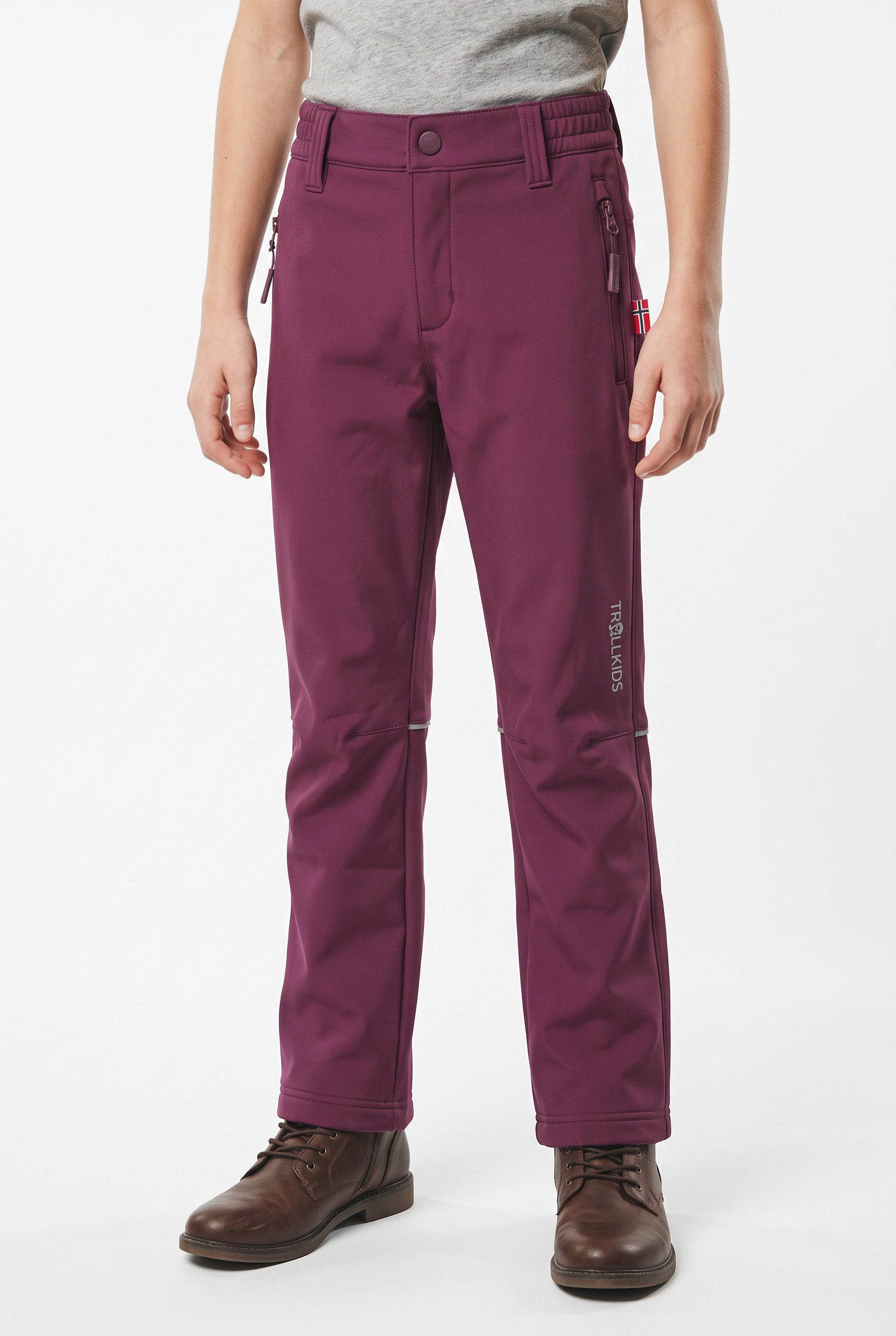 TROLLKIDS Softshellhose KIDS FJELL SOFTSHELL PANT für Kinder für Kinder, sportlicher Stil, aus Polyester und Elasthan, winddicht