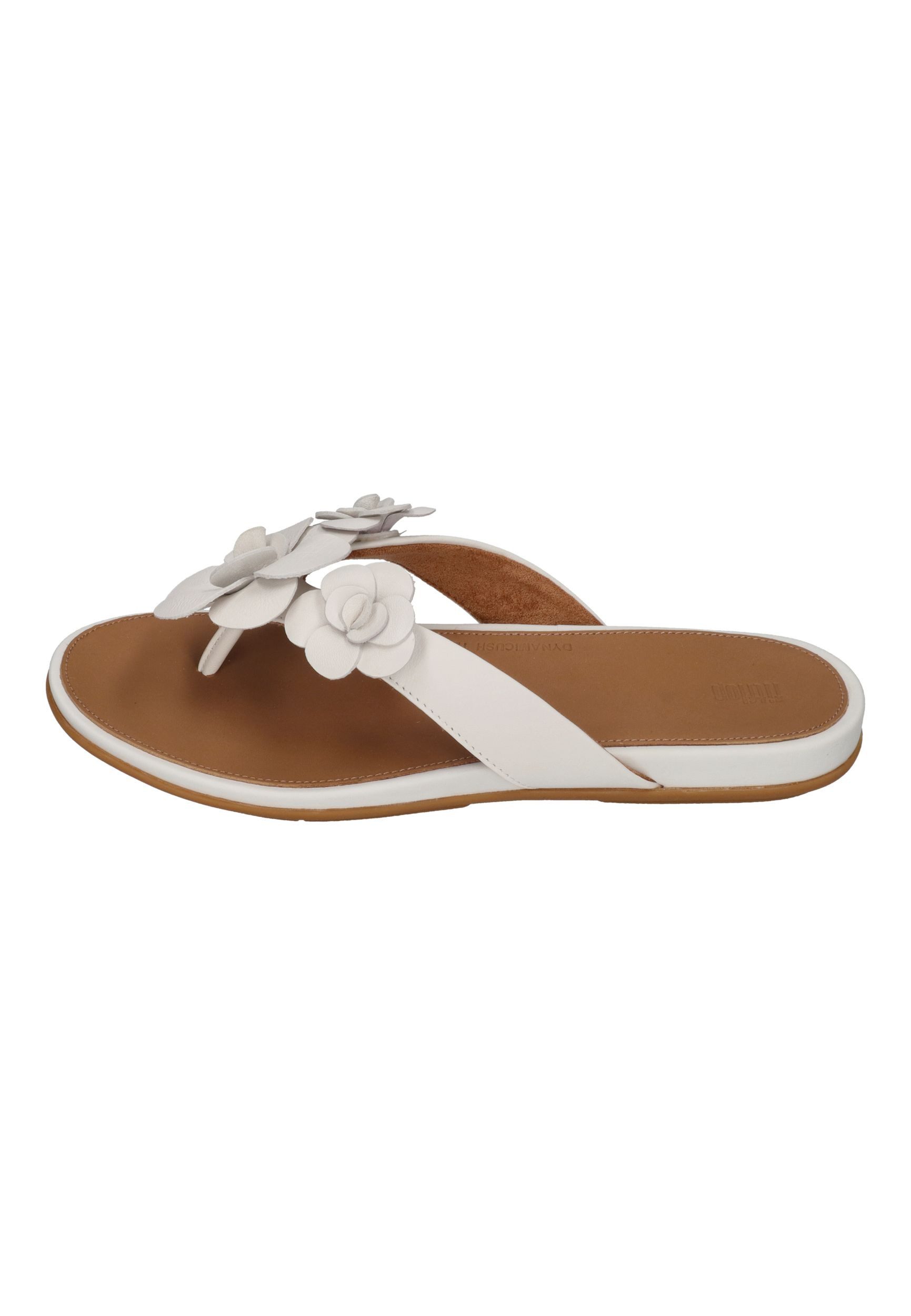 Fitflop GRACIE FLOWER LEATHER Zehentrenner Urban White günstig online kaufen
