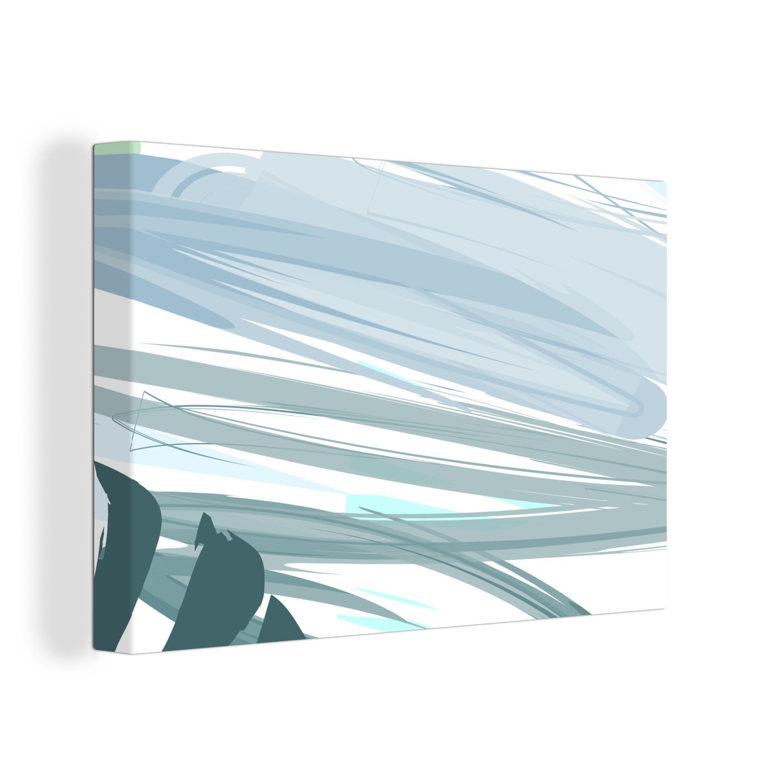 OneMillionCanvasses® Leinwandbild Sommer - Abstrakt - Grün - Spot, (1 St), Wandbild Leinwandbilder, Aufhängefertig, Wanddeko, 30x20 cm