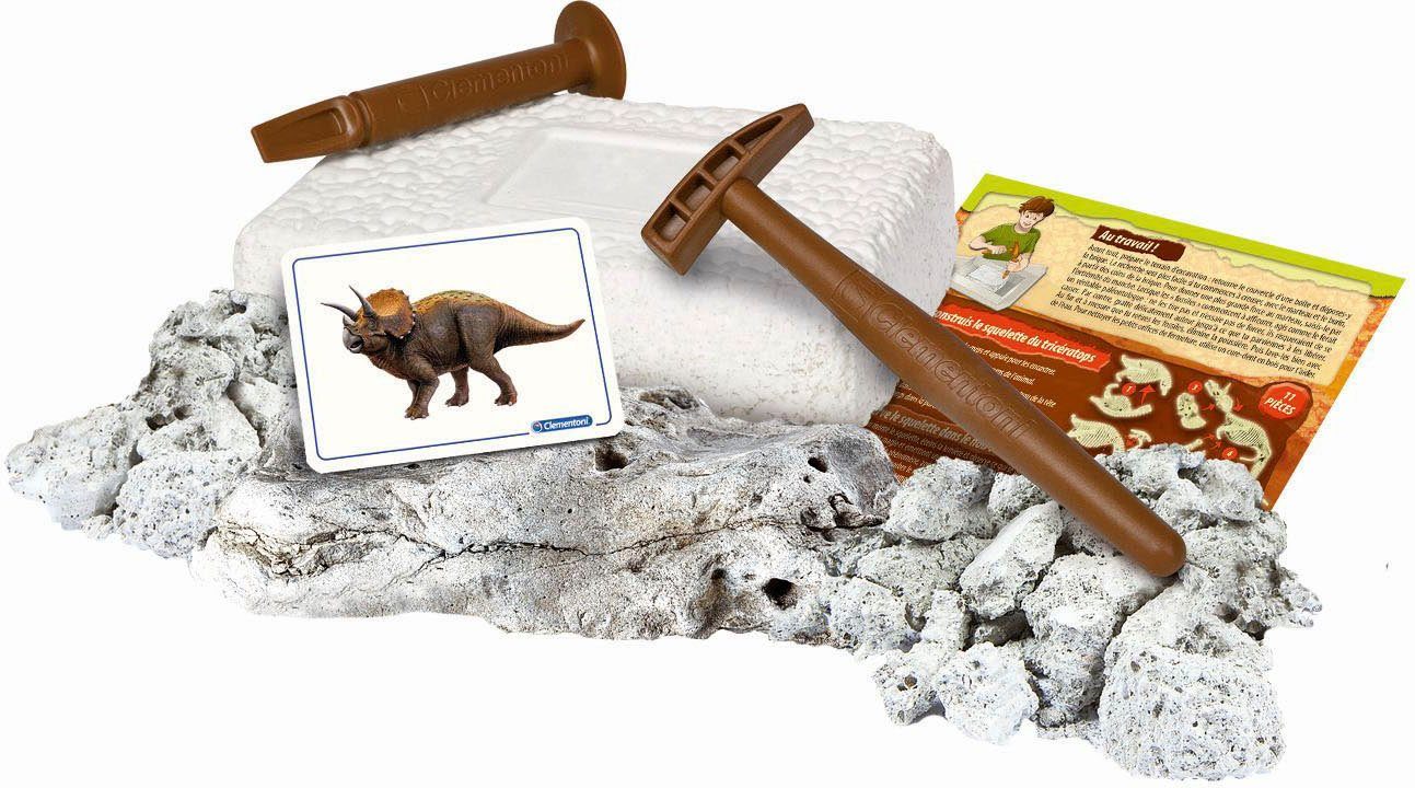 Clementoni® Experimentierkasten Galileo, Ausgrabungs-Set Triceratops, Made in Europe
