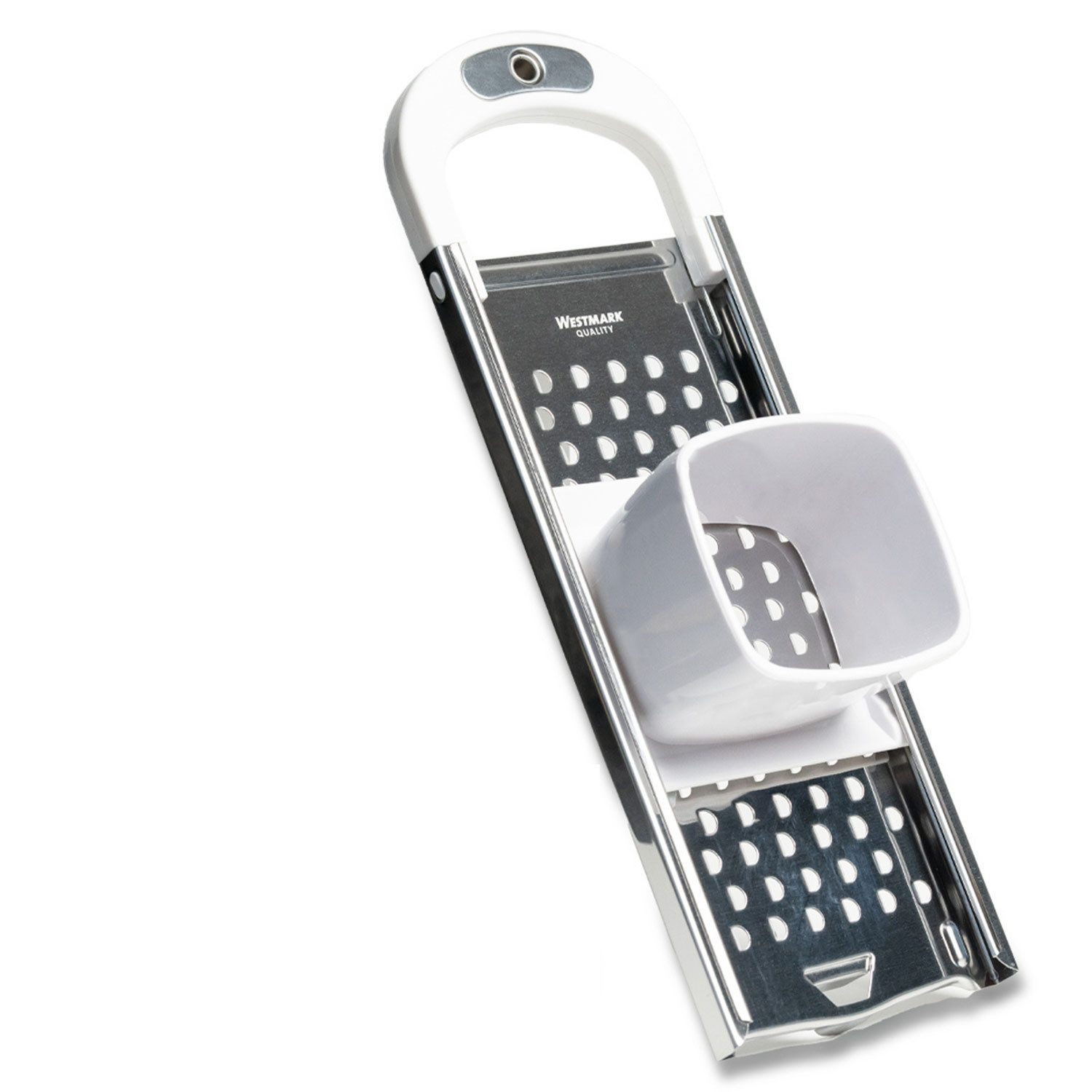 WESTMARK Spätzlepresse Hobel mit Teigschlitten, Spätzlereibe für Topfdurchmesser bis zu 24, ABS, Edelstahl