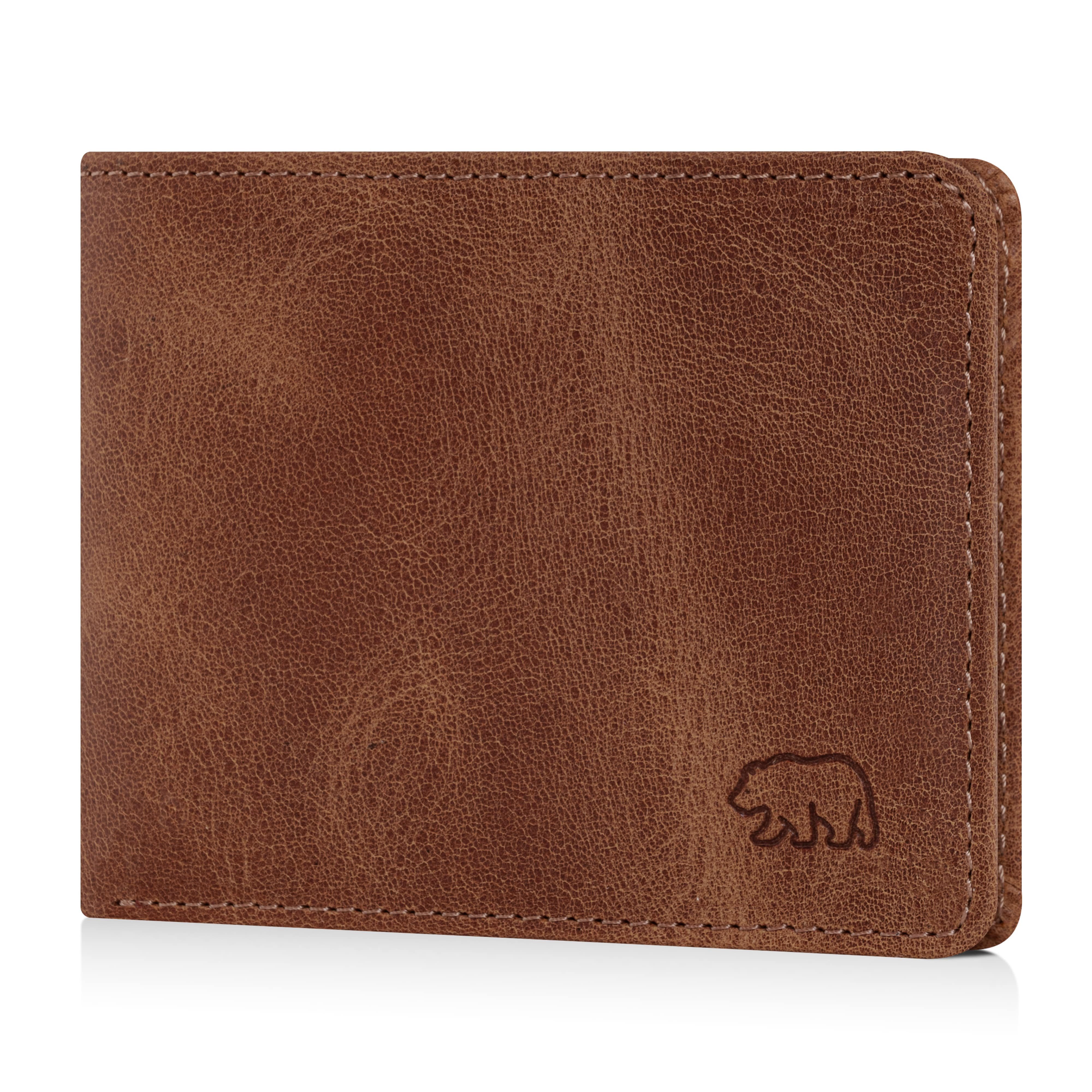Mini Geldbörse BB 8006-B Echtleder Slim-Wallet Herren, RFID, 5 Kartenfächer