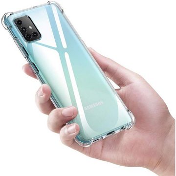 CoolGadget Handyhülle Anti Shock Rugged Case für Samsung Galaxy A51 6,5 Zoll, Slim Cover Kantenschutz Schutzhülle für Samsung A51 Hülle Transparent