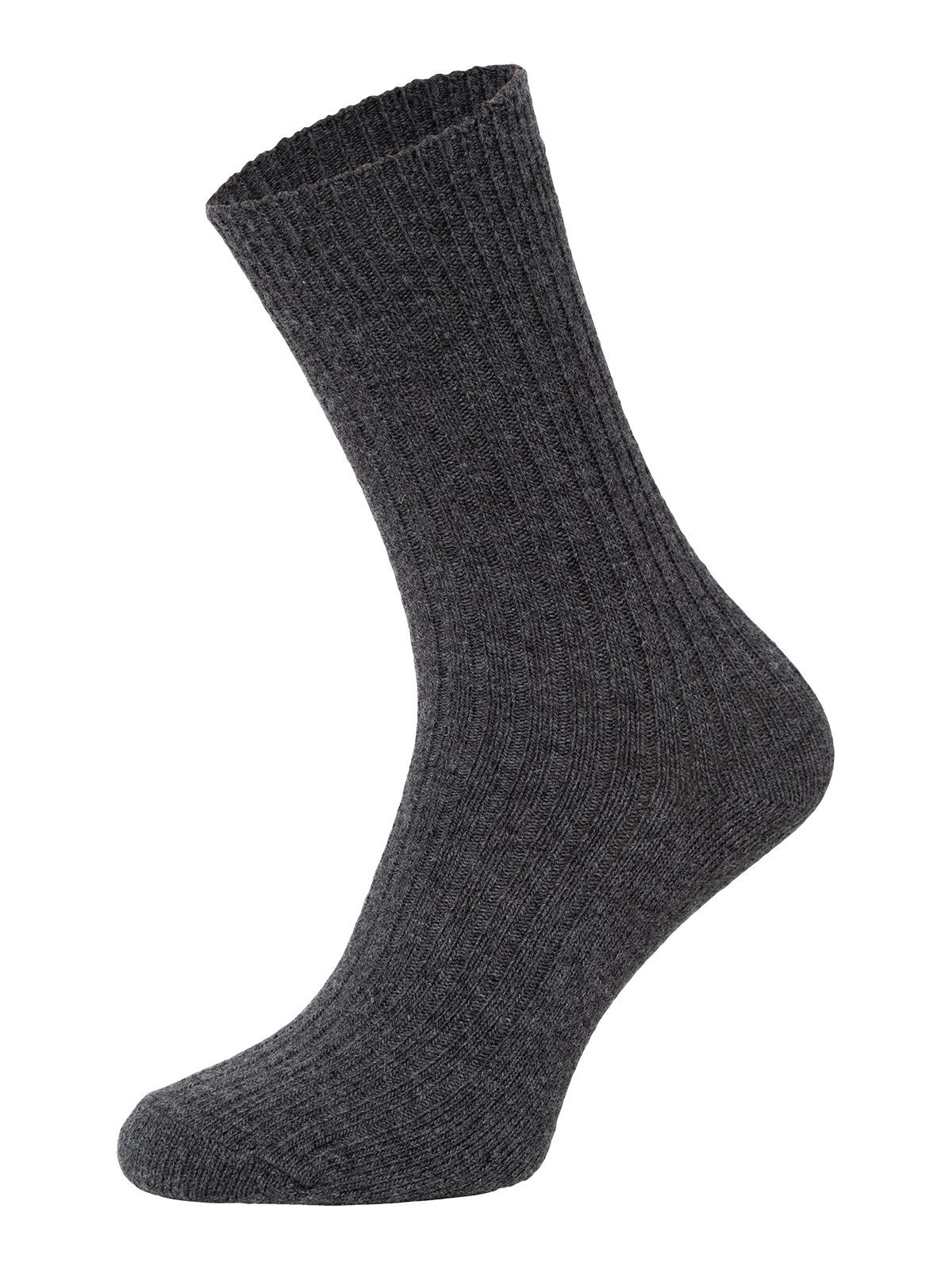 HomeOfSocks Socken Dünne Bunte Wollsocken mit 72% Wollanteil Hochwertige Uni Wollsocken Dünn Bunt Druckarm Anthrazit