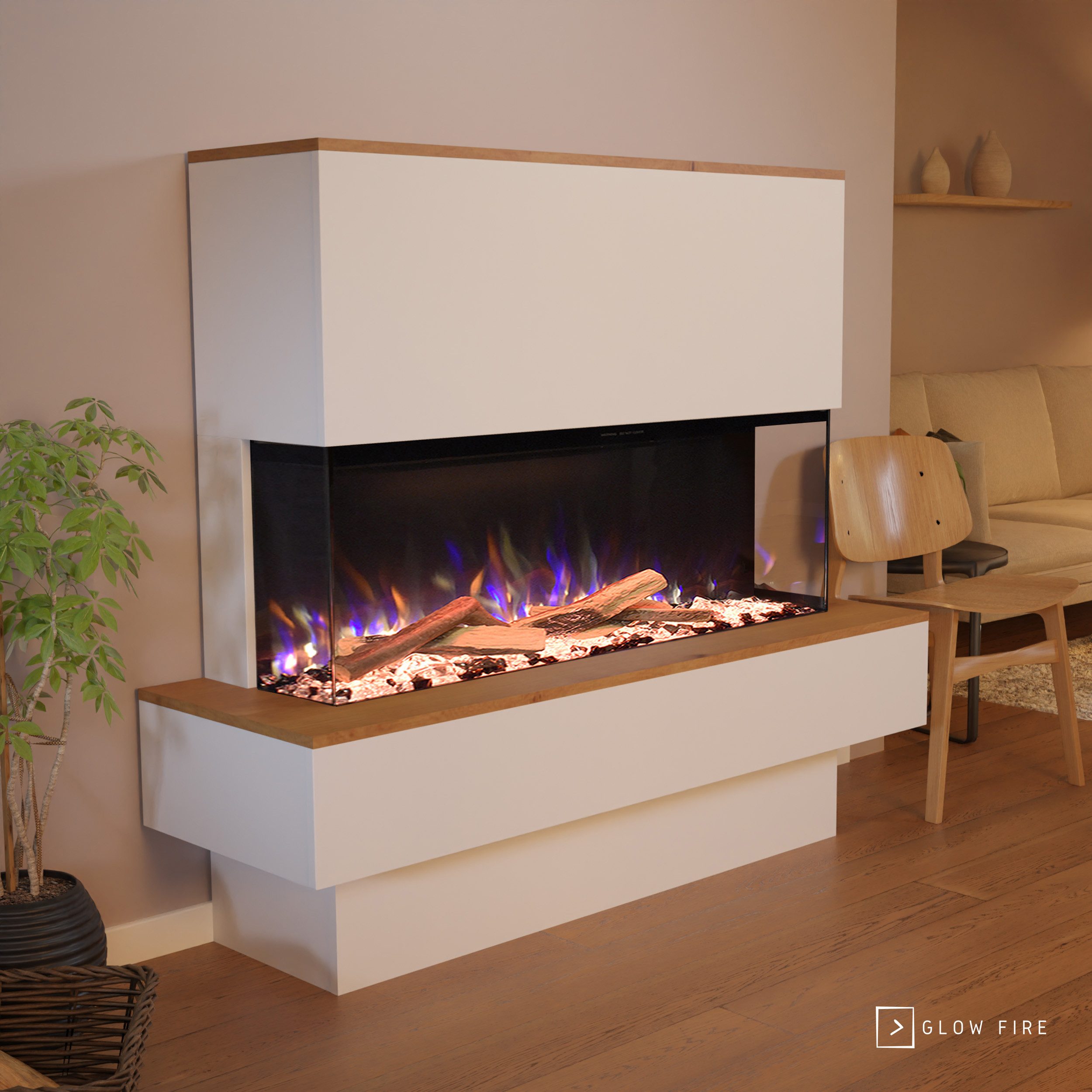 GLOW FIRE Elektrokamin PR19 E-Motion 3D, Elektrischer Kamin mit 3D Feuer mi günstig online kaufen