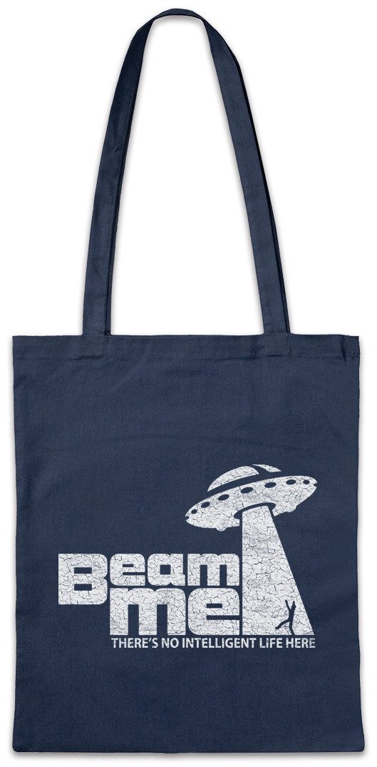Beuteltasche UFO Beam Me Stofftasche Gamer Gaming Games Pixel Retro Arcade Alien