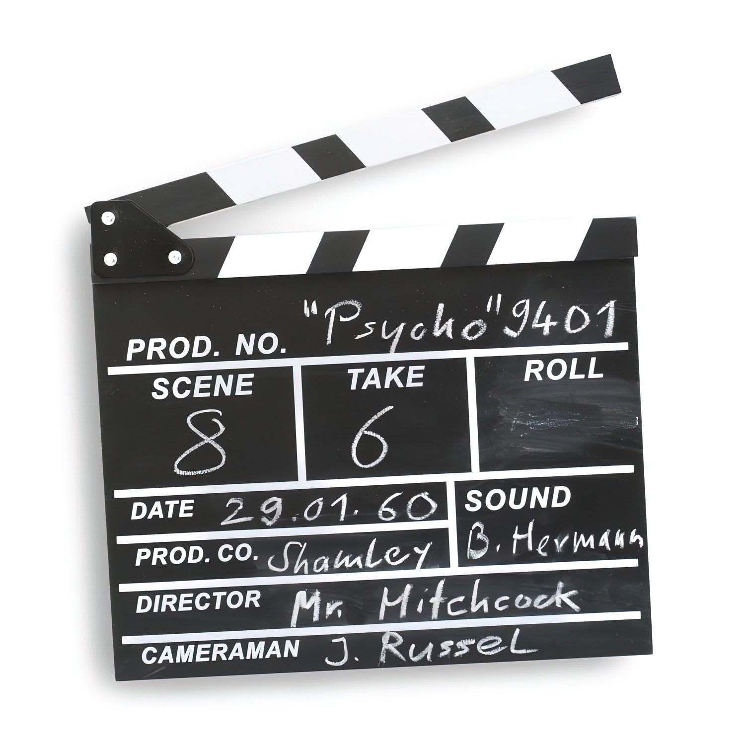 Goods+Gadgets Filmklappe Filmklappe XXL – Schreibbare Regieklappe für Filmemacher & Filme, Hollywood Deko Regie Film Klappe Regieklappe