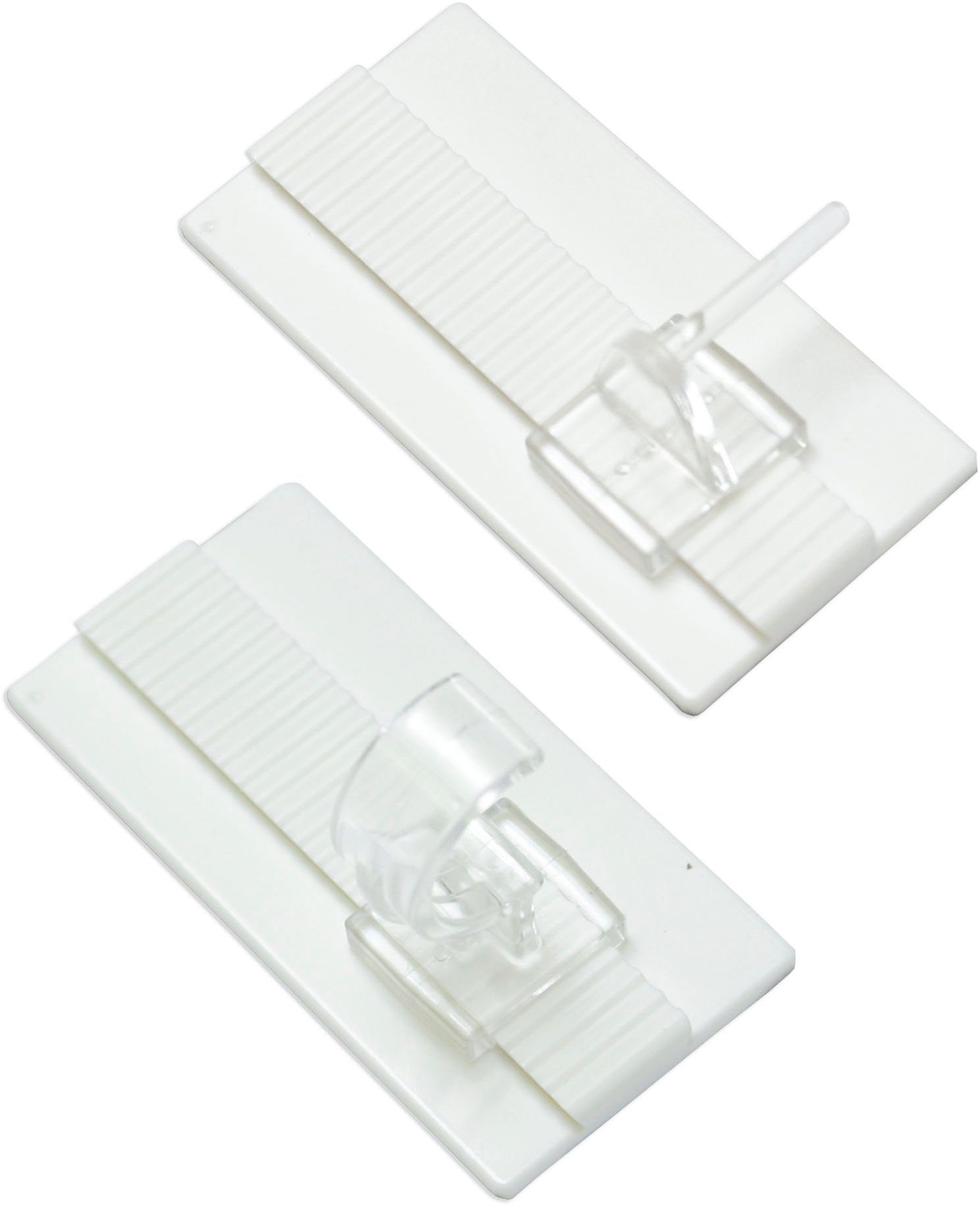 GARDINIA Gardinenstangenhalter Klebehaken Universal, (2-St), Zubehör Vitragestangen/Caféhausstangen