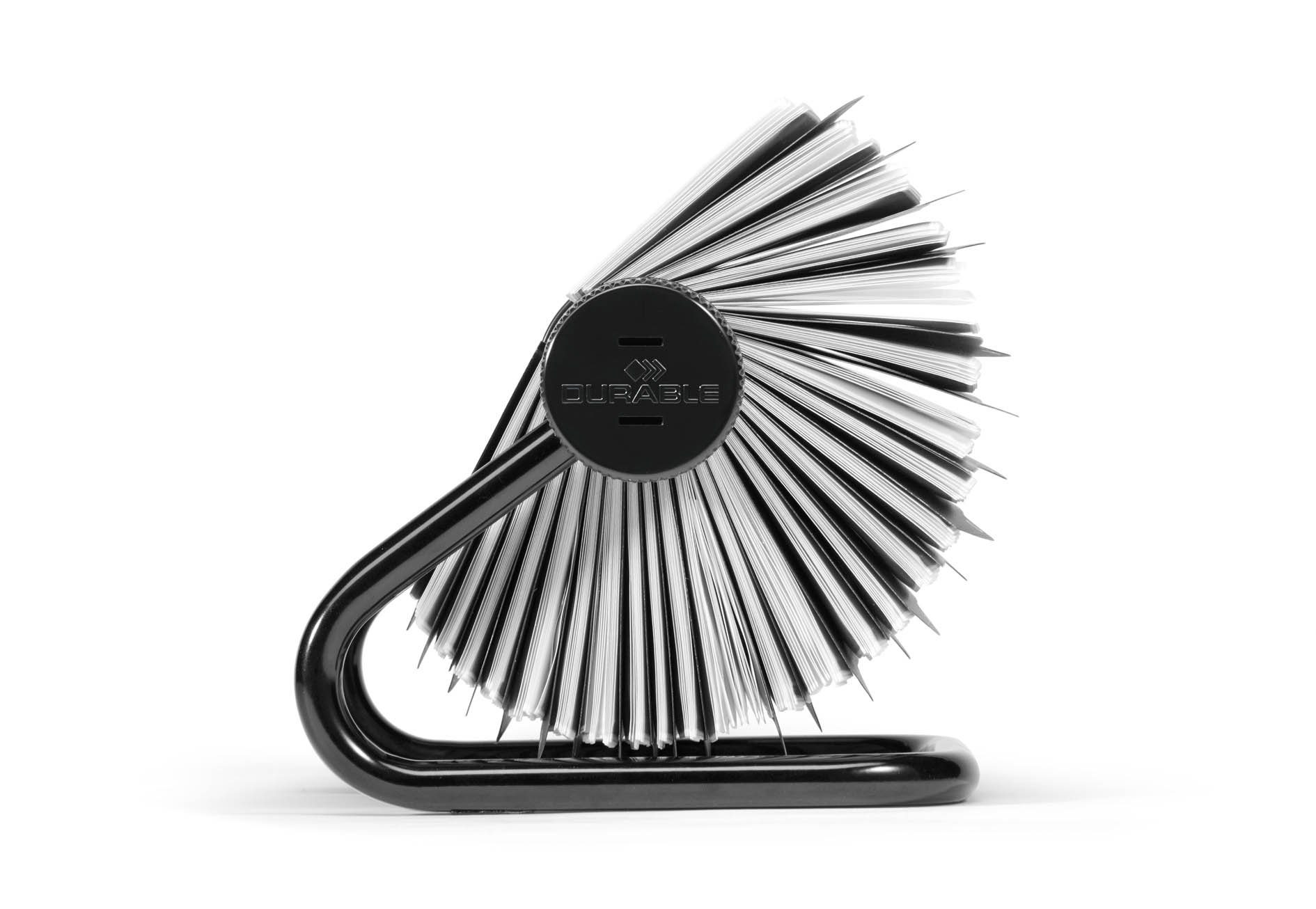 DURABLE Klemmtafel Durable Visifix Rollkartei, für 400 Visitenkarten, Register A-Z, schwa, Durable 248101 Visifix Rollkartei, für 400 Visitenkarten, Register A-Z