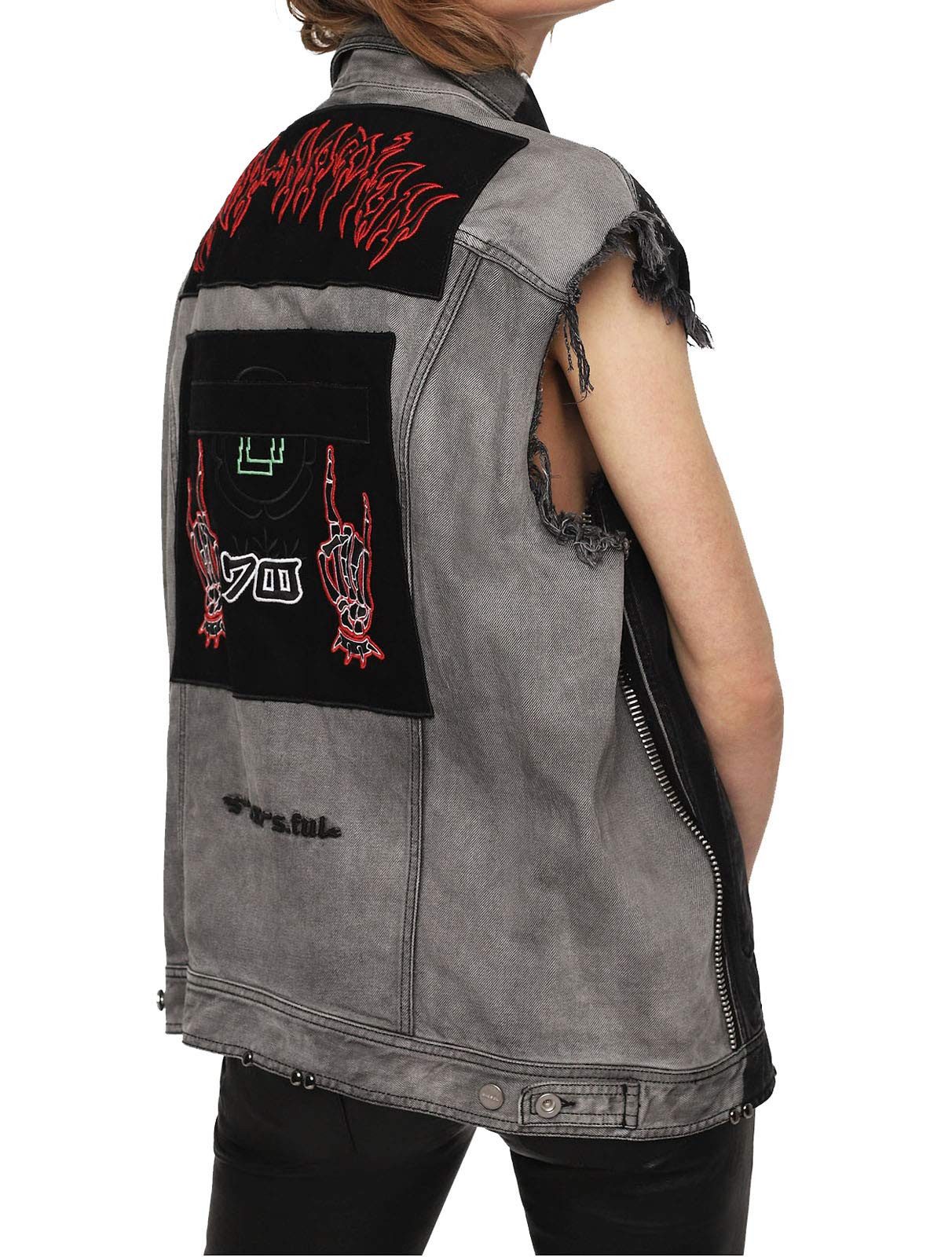 Diesel Jeansweste Diesel D-Vinny-B Top Jeansjacke Weste