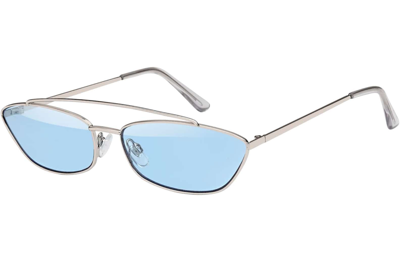 silber-hellblau Sonnenbrille Damen und (1-St) mit Eyewear BEZLIT Sonnenbrille Rundglas silber-verspiegelt Designer rosa-grün, schwarzen,