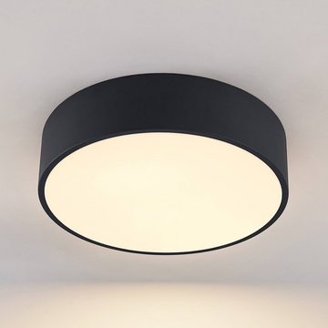 Arcchio LED Deckenleuchte Noabelle, dimmbar, LED-Leuchtmittel fest verbaut, Farbwechsel warmweiß / tageslicht, Modern, Metall, Acryl, Schwarz, weiß, 1 flammig, inkl. Leuchtmittel