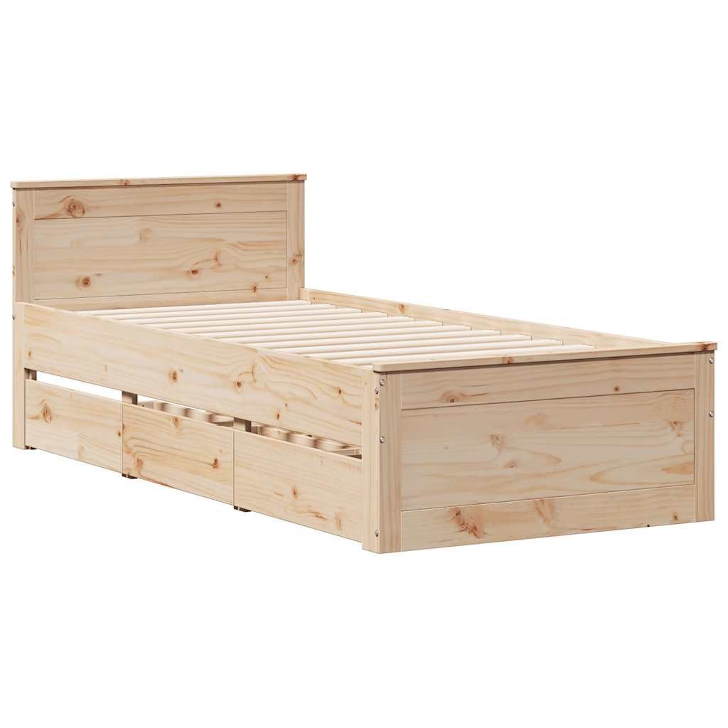vidaXL Bett Massivholzbett ohne Matratze mit günstig online kaufen