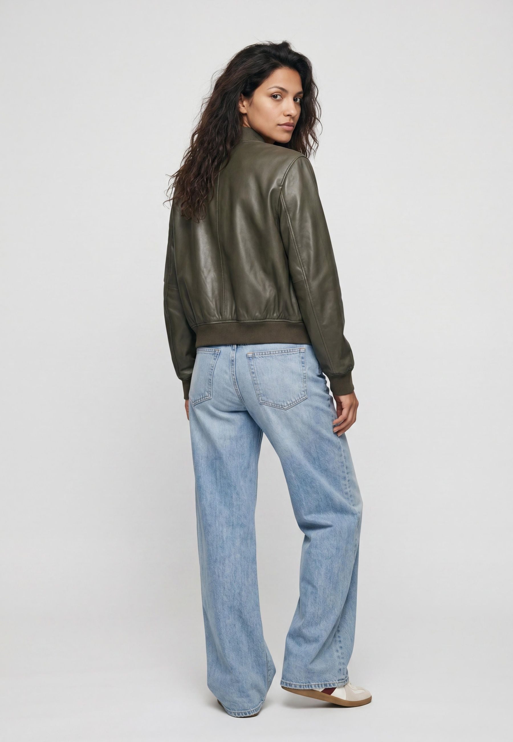 Milestone Lederjacke MSLia Damen Bikerjacke Jacke Leder casual normale Passform