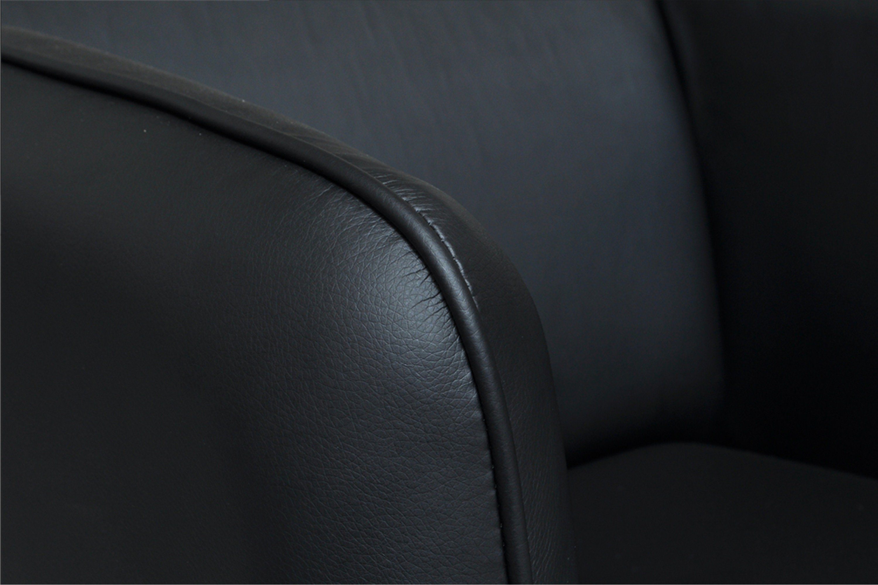 Konsimo Cocktailsessel UMBO Sessel, ideal Sitz schwarz für Zimmer, im | Hochelastischer kleine schwarz Schaumstoff