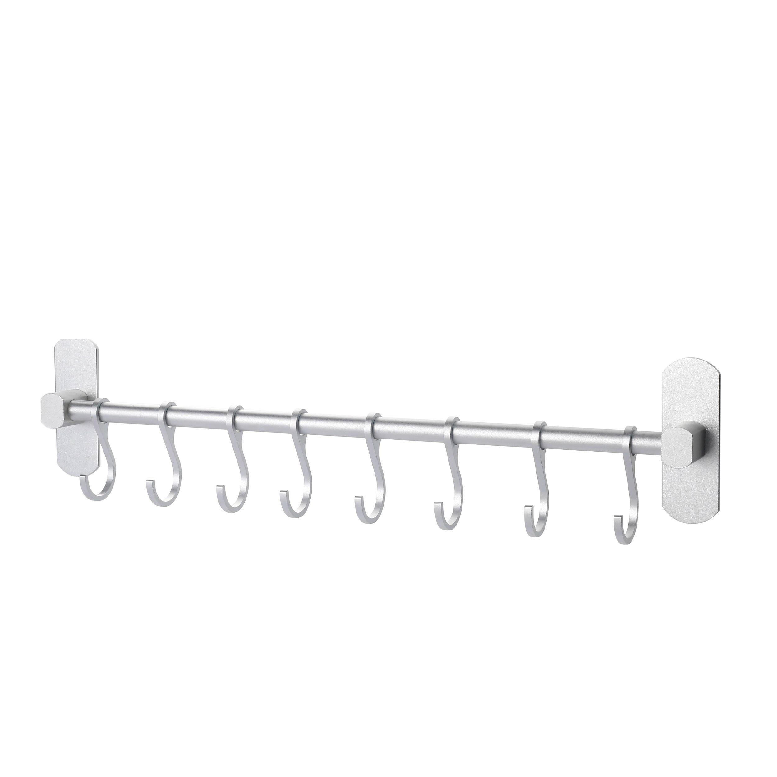 Wandhaken Wandhaken, Hakenleiste mit 8 Haken,Aluminium Handtuchhaken Ohne Bohren