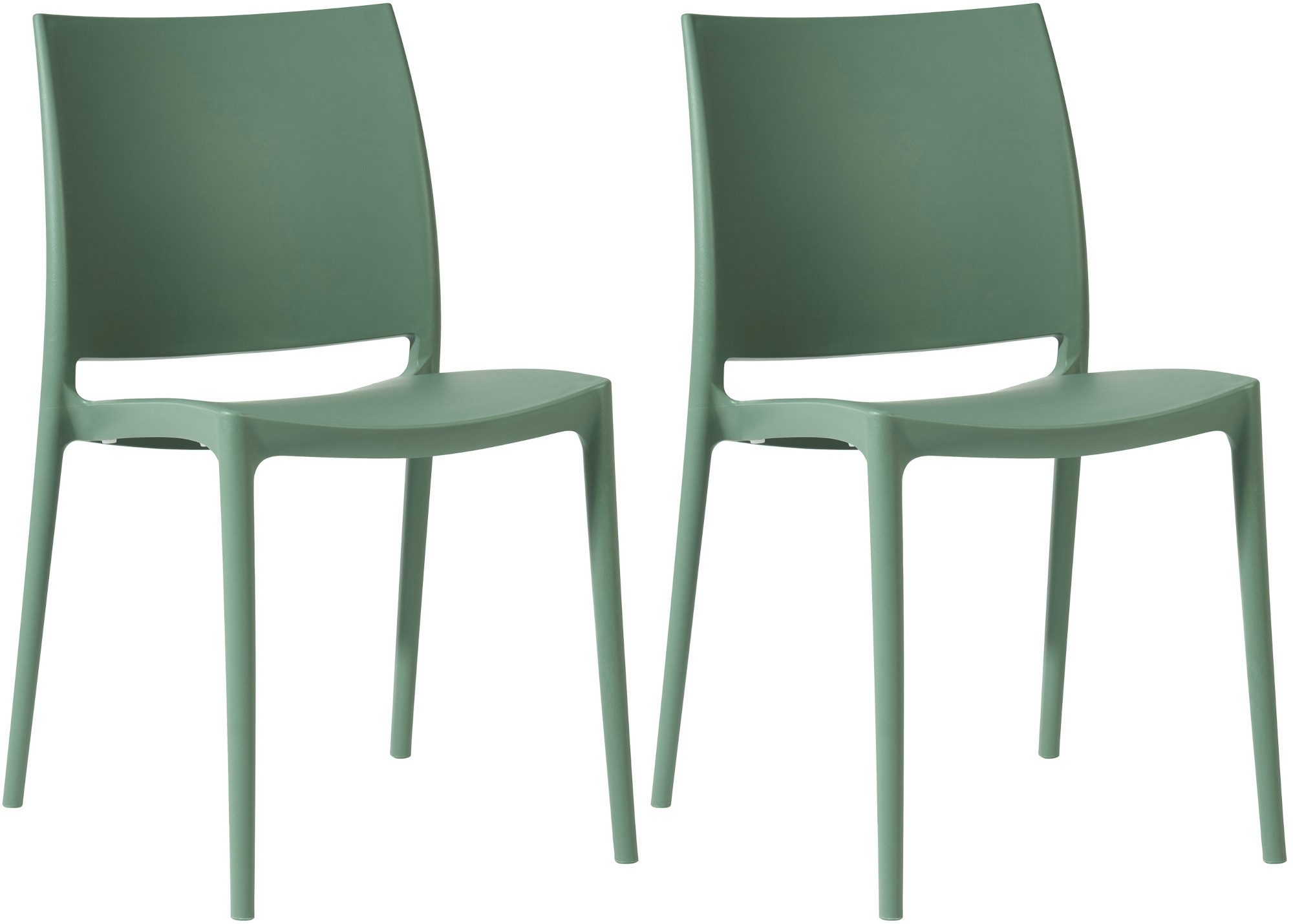 CLP Gartenstuhl Meton (2er Set, 2 St), Kunststoff, wetterfest, UV-beständig günstig online kaufen