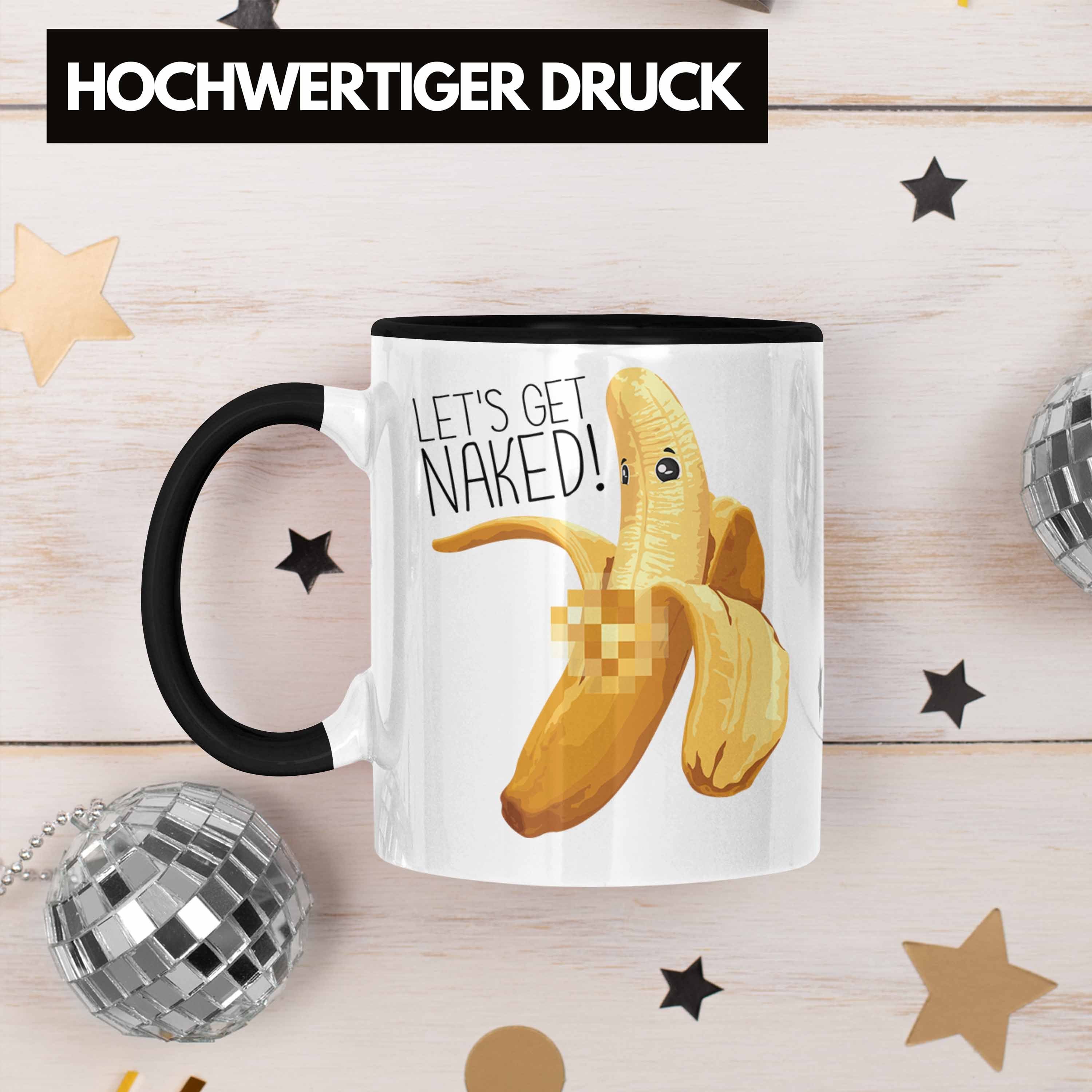 Striptease Get Erwachsener Trendation Lets Humor Naked Tasse Geschenk Bech Schwarz Tasse Banane