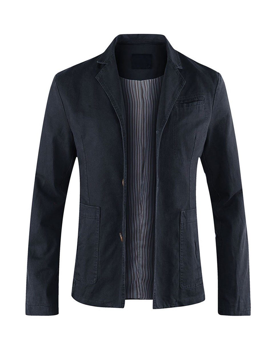 Allthemen Sakko Slim Fit Casual-Sakko im Used Look