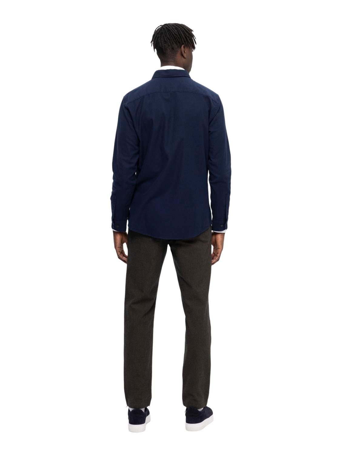 SELECTED HOMME Langarmhemd SLHSLIMOWEN-FLANNEL (1-tlg)