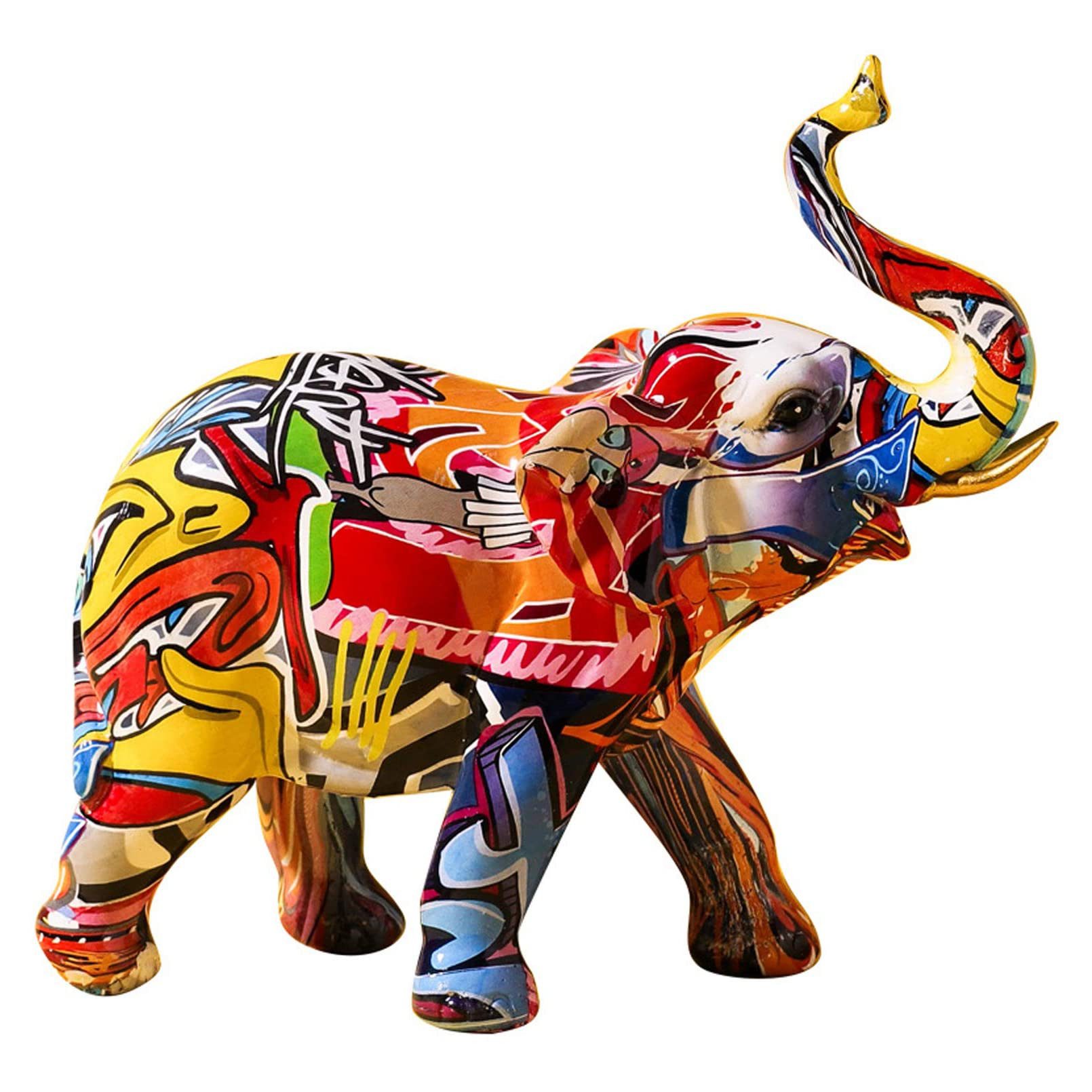 HYTIREBY Tierfigur Moderne Elefanten Deko Elefant Figuren und Pop Art Dekofiguren (1 St), Kreative, farbenfrohe und moderne Dekorationen