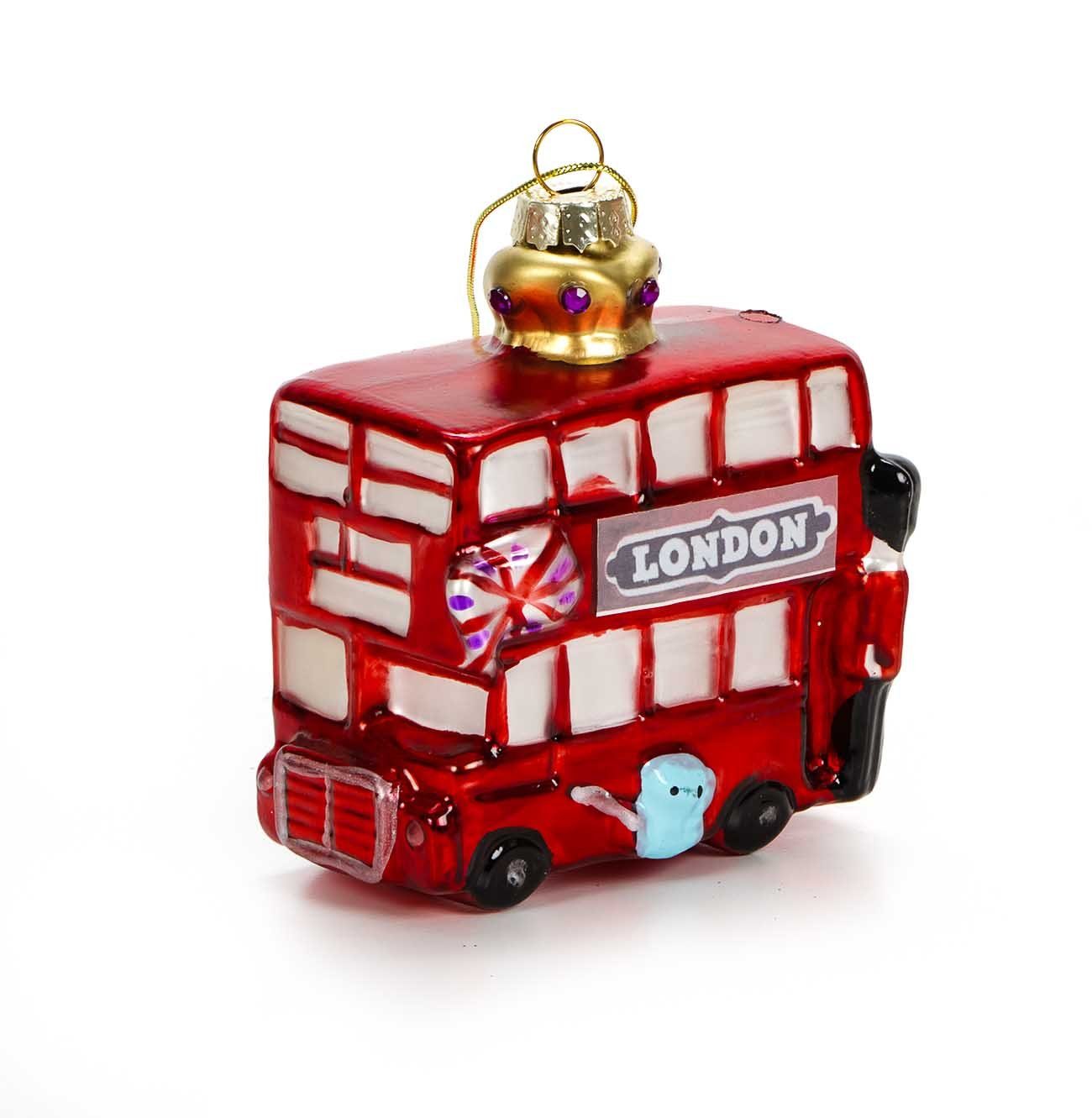 Christbaumschmuck Bubble-Store englischer Baumschmuck, Doppeldecker-Bus Weihnachtsbaumschmuck