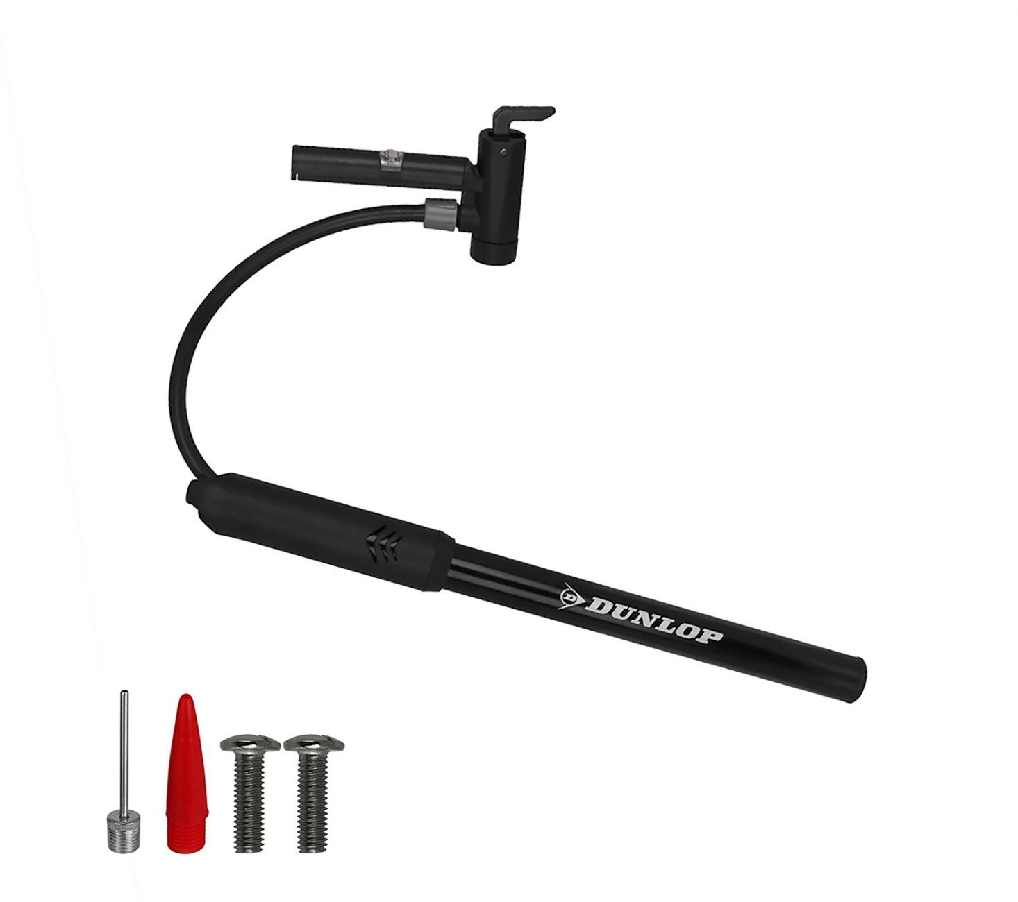 Dunlop Fahrradpumpe Fahrrad-Minipumpe (Adapter für Schrader-Ventile & Presta-Ventile), Fahrradpumpe
