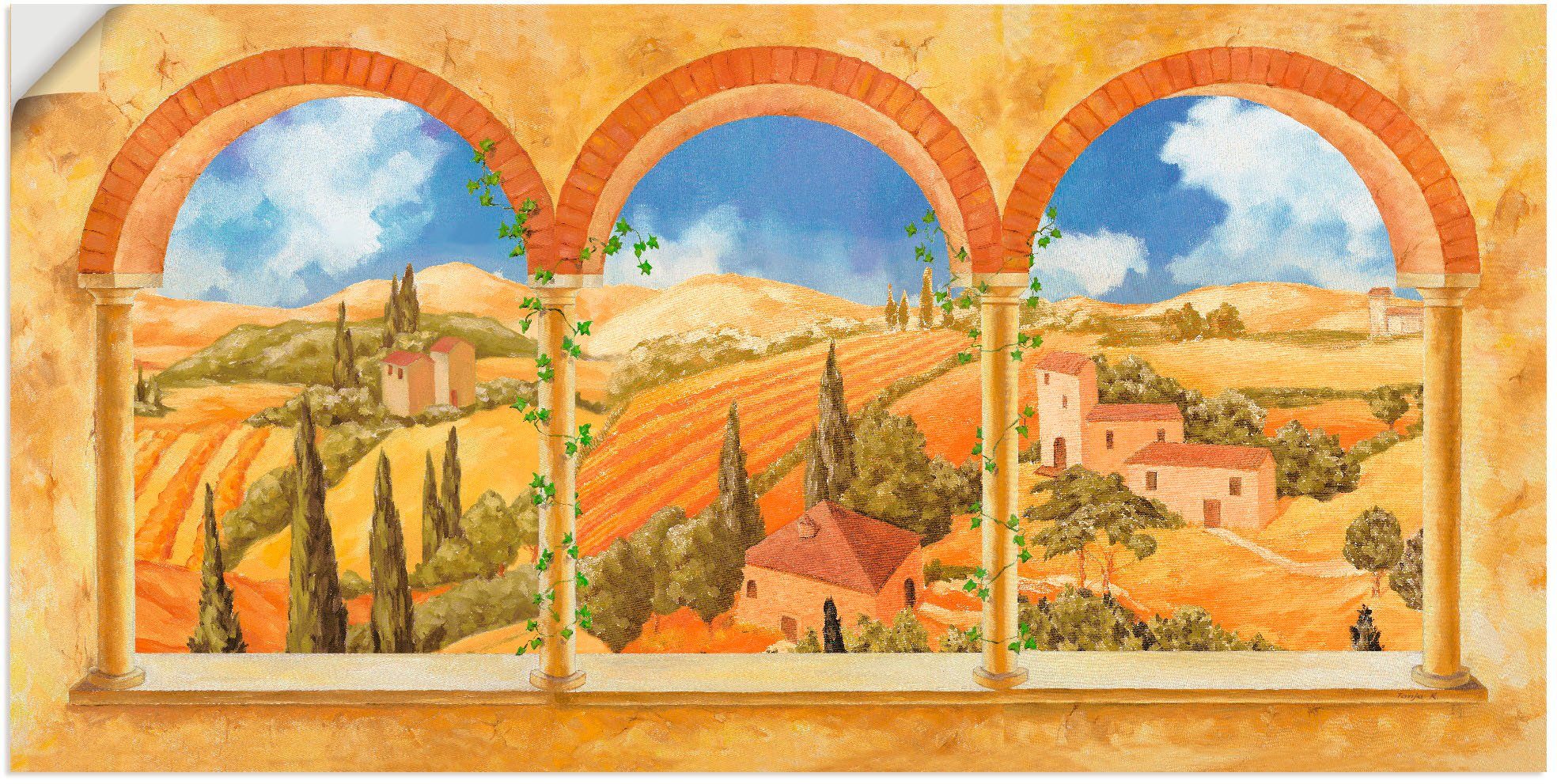 Artland Wandbild Drei Torbögen mit Blick günstig online kaufen