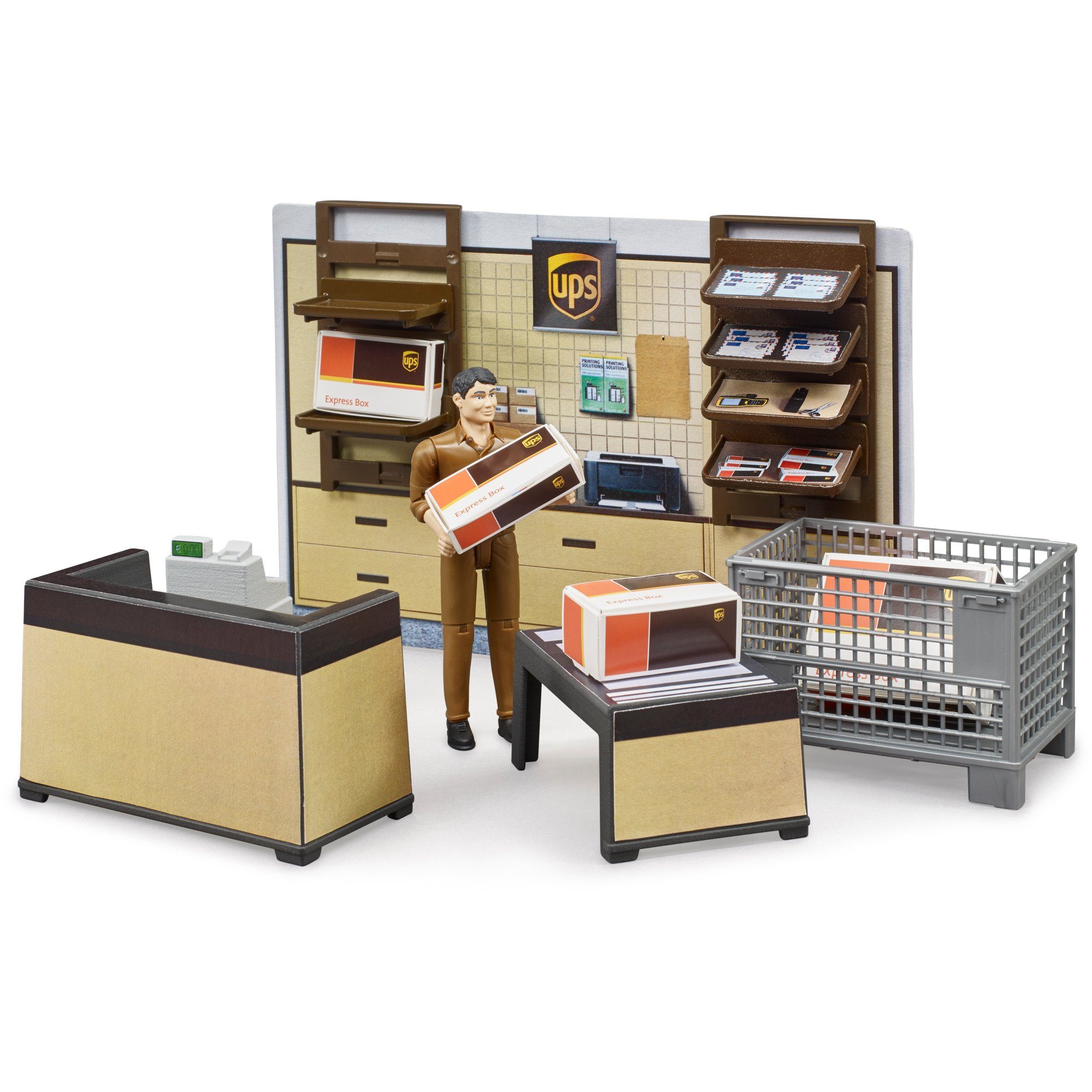 Bruder® Spiel-Gebäude bruder bworld UPS Paketshop, Spielfigur