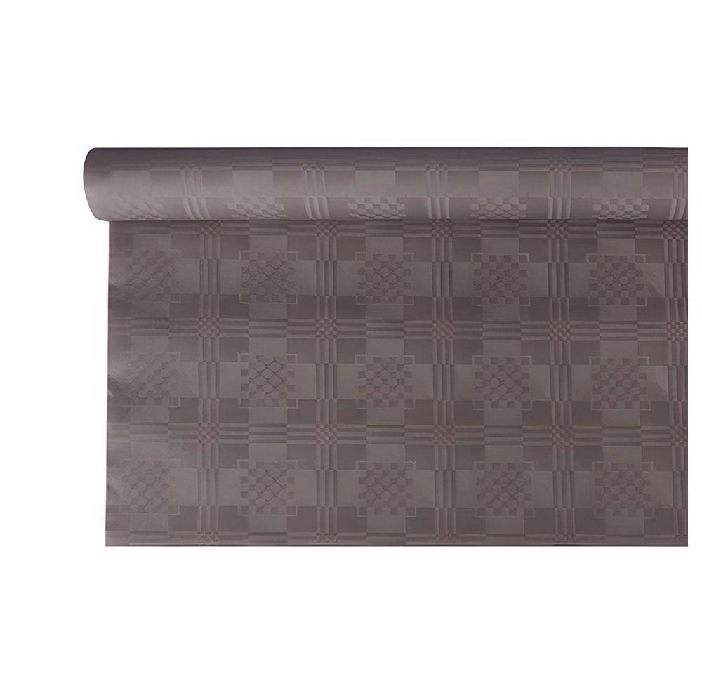 PAPSTAR Tischdecke Papiertischtuch mit Damastprägung 6 m x 1,2 m grau