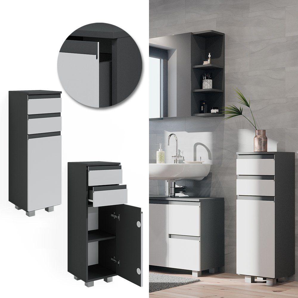 Vicco Midischrank J-Shape, Weiß/Anthrazit, 30 x günstig online kaufen