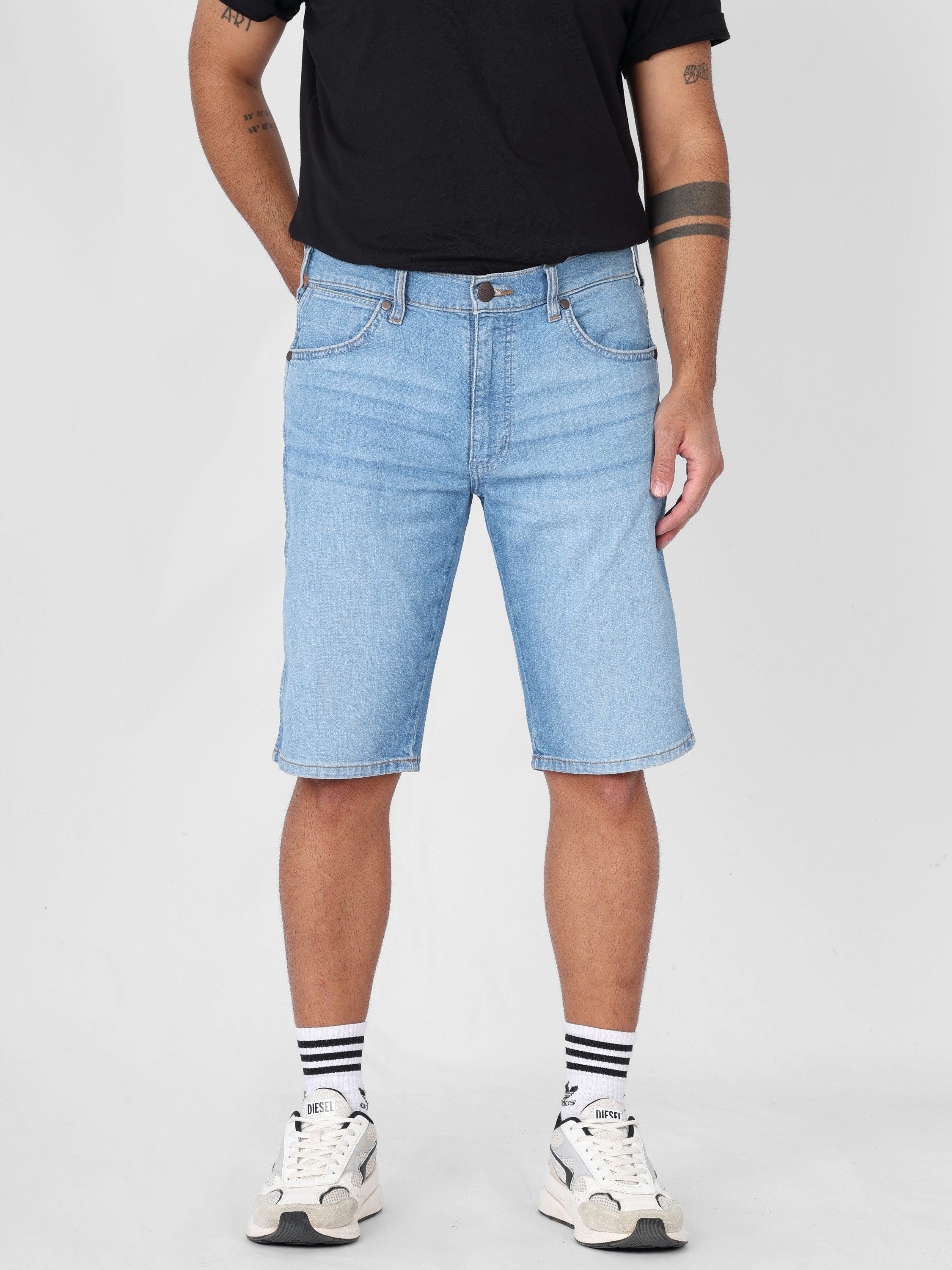 Wrangler Jeansshorts Slim Fit - COLTON SLATE SHADE Leichtgewicht Denim
