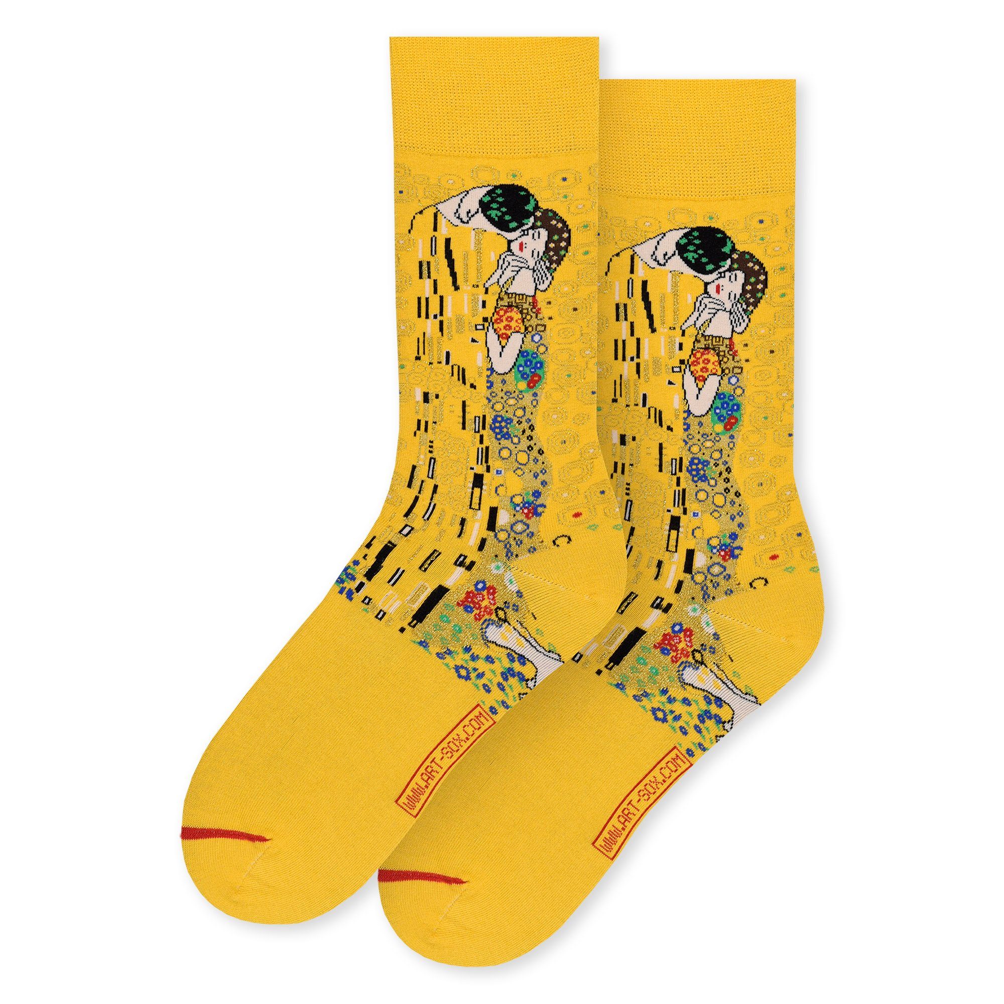 MuseARTa Langsocken Gustav Klimt - Der Kuss (Packung, 1-Paar, 1 Paar)  Kunstwerke Socken Strümpfe, Herren oder Damen Socken Kunst-Motiv