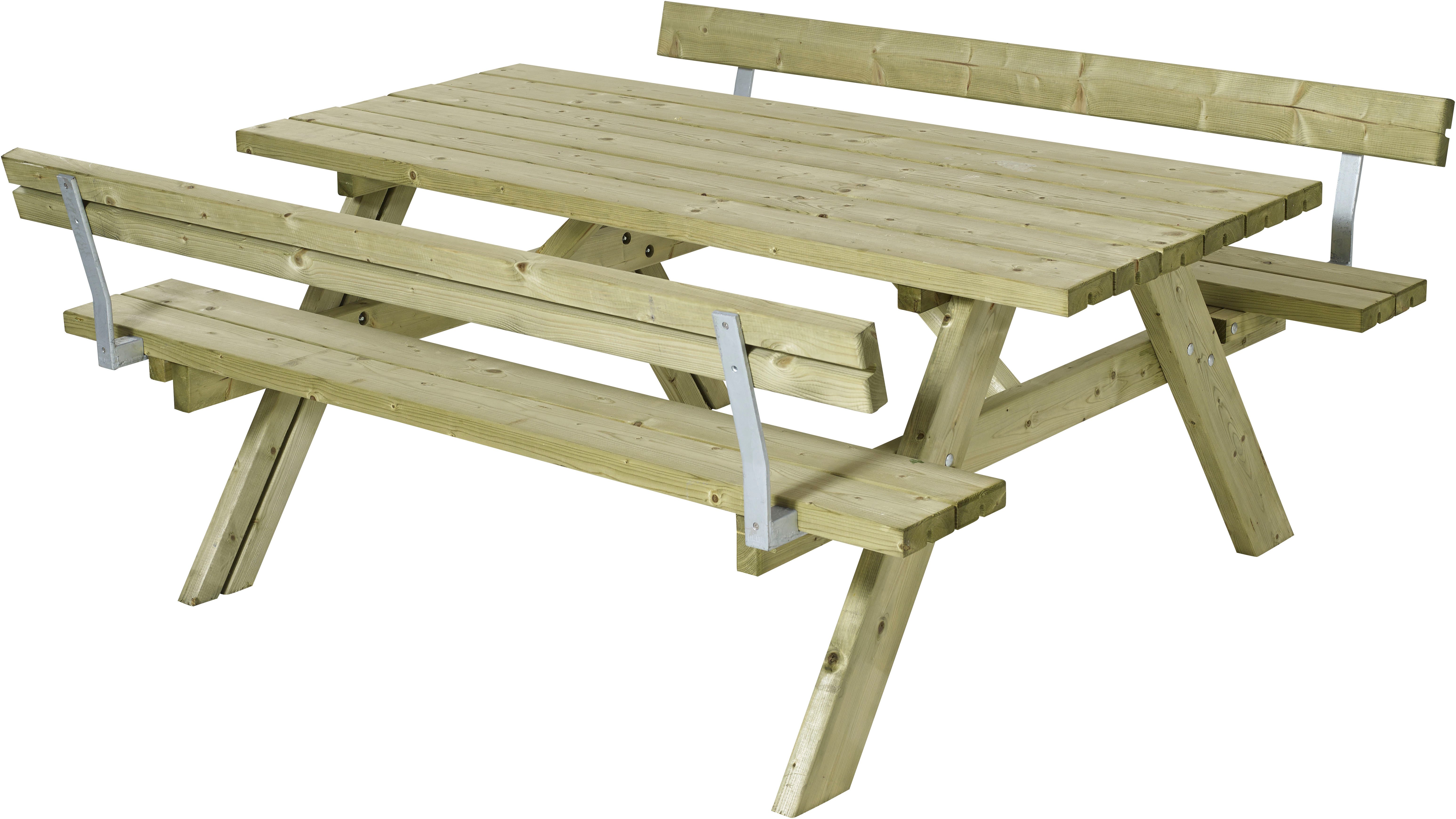 PLUS Garten-Essgruppe Kombimöbel, (1-tlg), 177x155x71/45 cm m/Klappsitzen - 2 Rückenlehnen