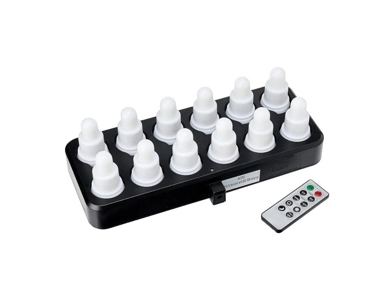 Duni Tafelkerze LED Kerzenset 12-tlg. Warmweiß/Multicolour inkl.FB 13h Brenndauer