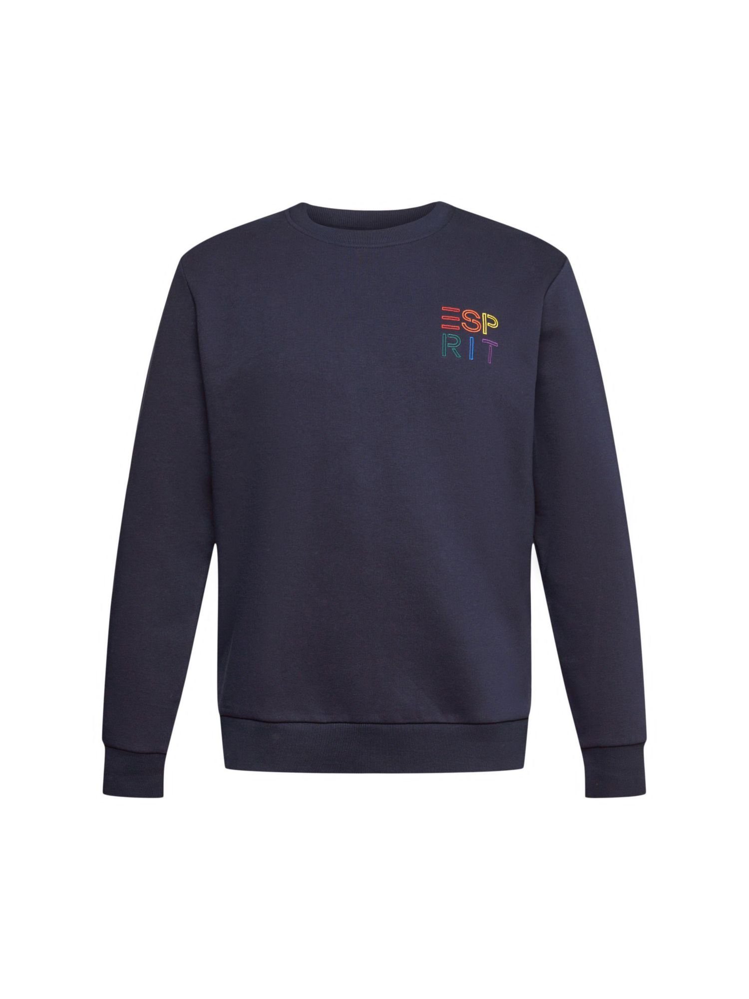 Esprit Sweatshirt Logo-Sweatshirt mit Stickerei (1-tlg) NAVY